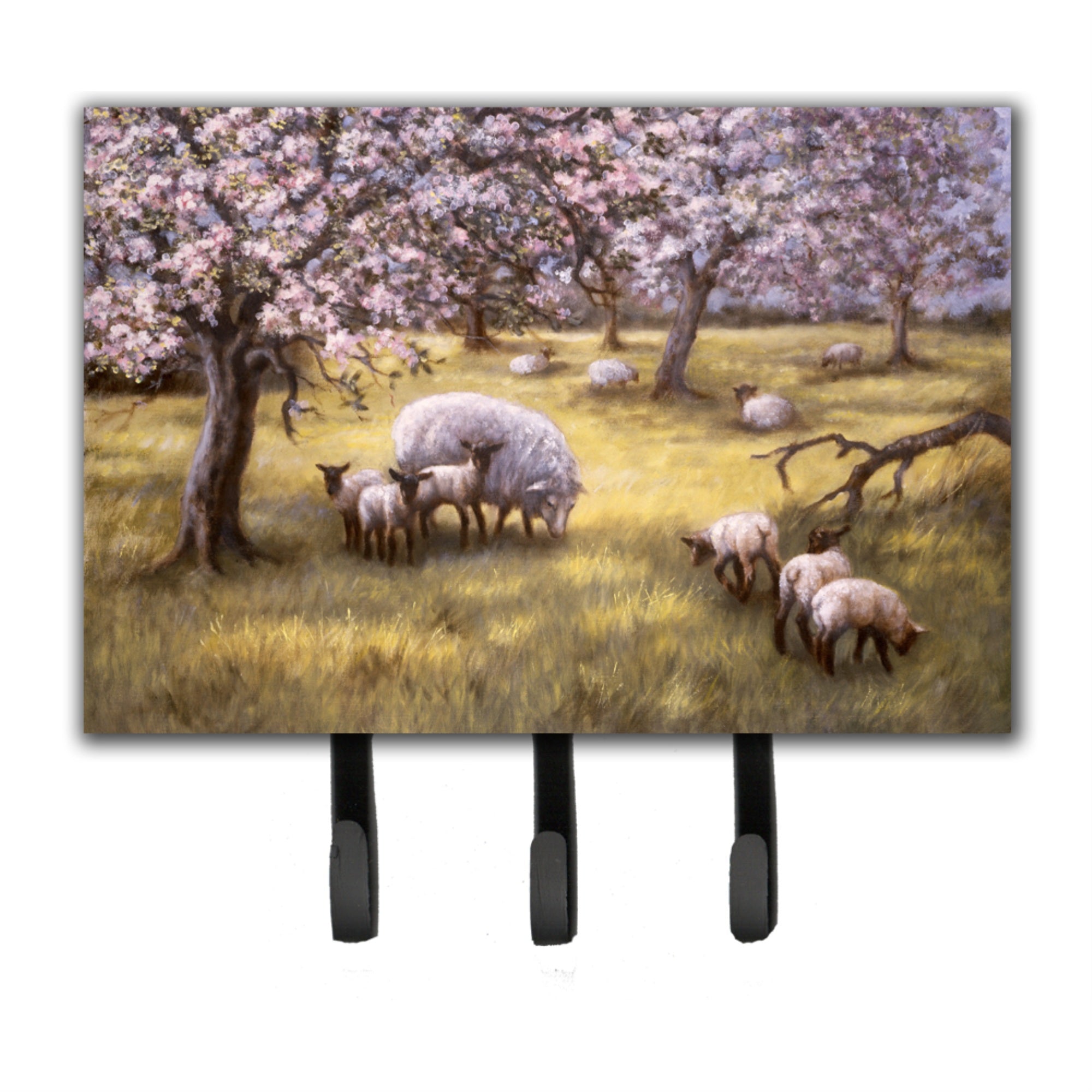 Caroline'S Treasures Sheep By Daphne Baxter Leash Or Key Holder Bdba0133Th68, Triple, Multicolor