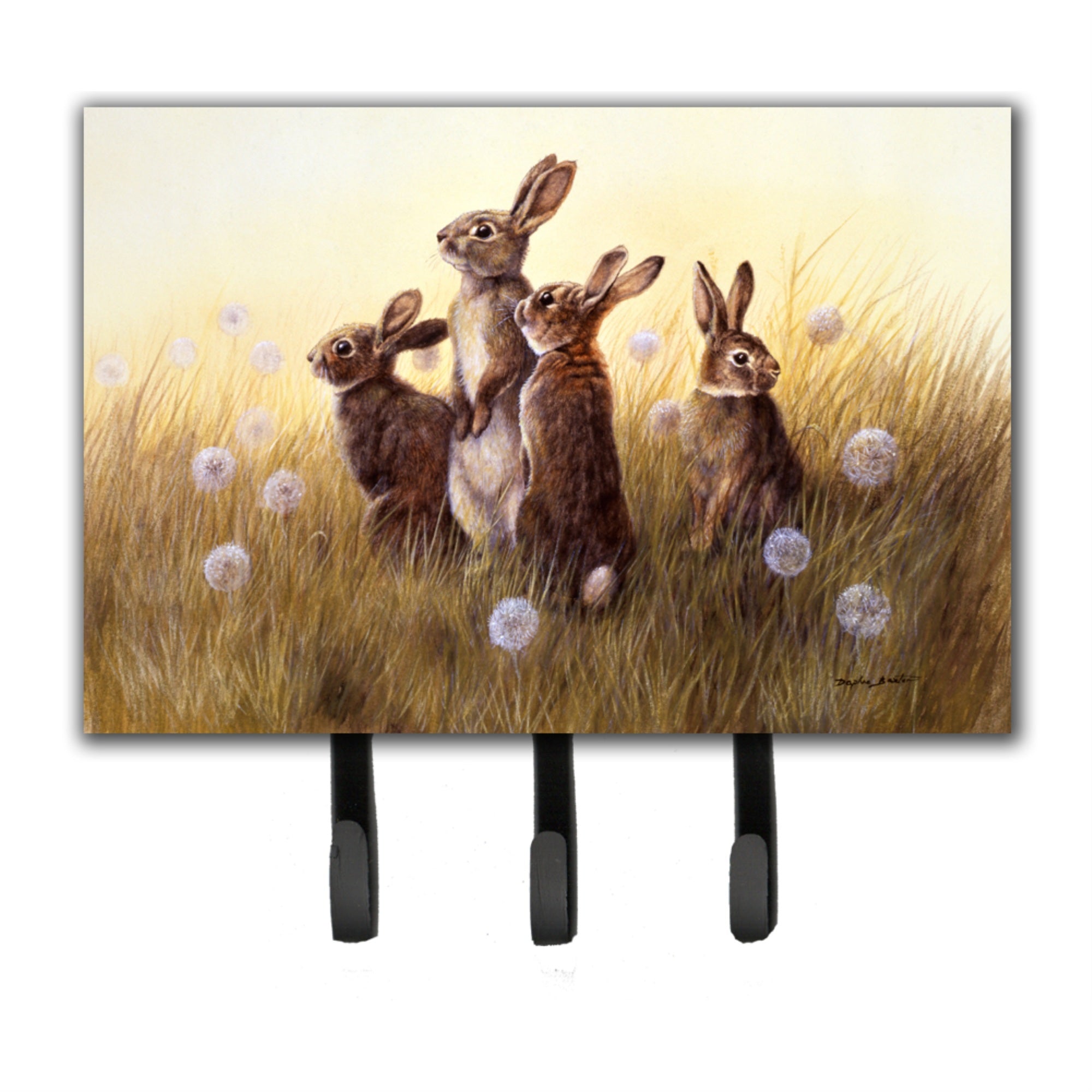 Caroline'S Treasures Rabbits In The Dandelions Leash Or Key Holder Bdba0144Th68, Triple, Multicolor