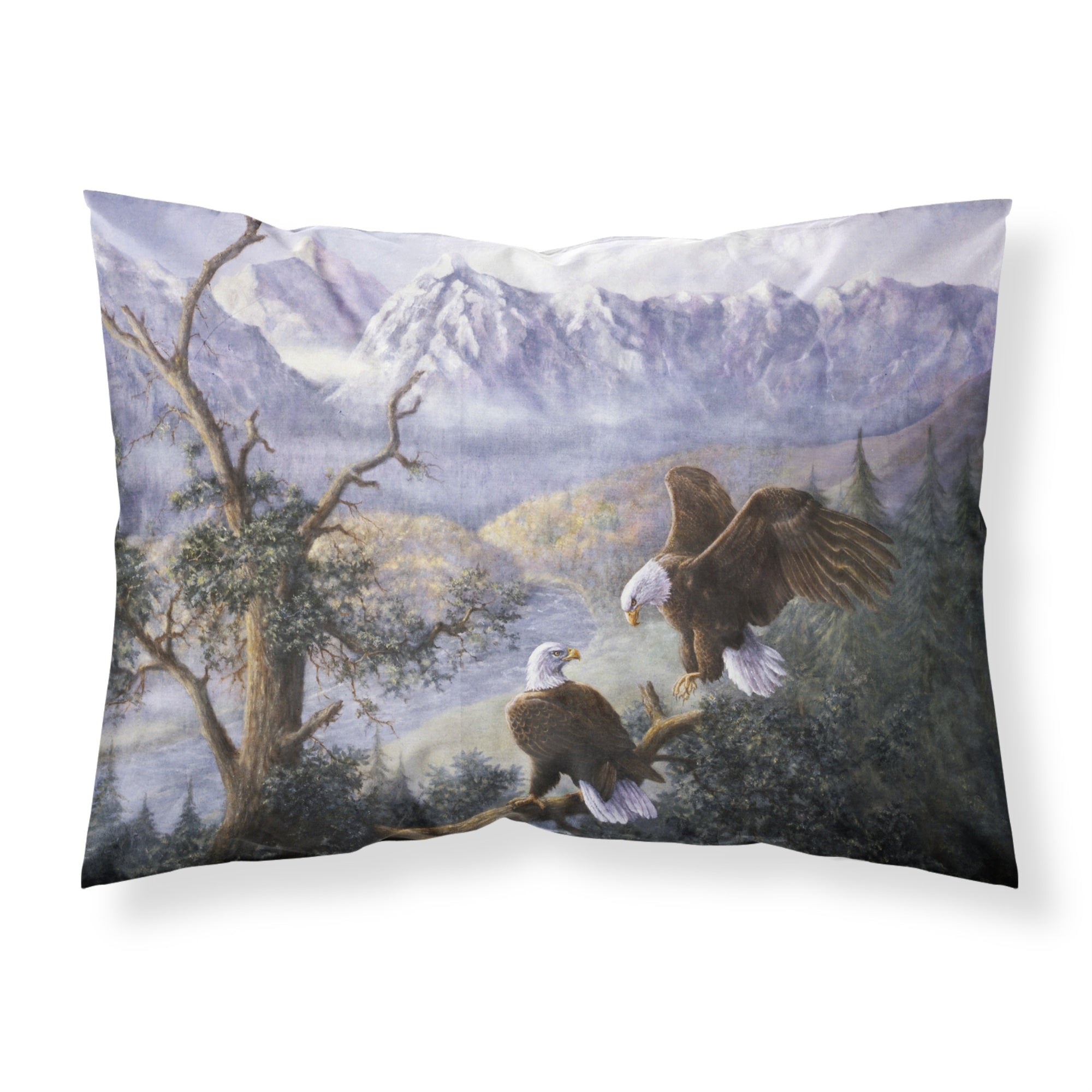 Caroline'S Treasures Eagles By Daphne Baxter Fabric Standard Pillowcase Bdba0153Pillowcase, Multicolor