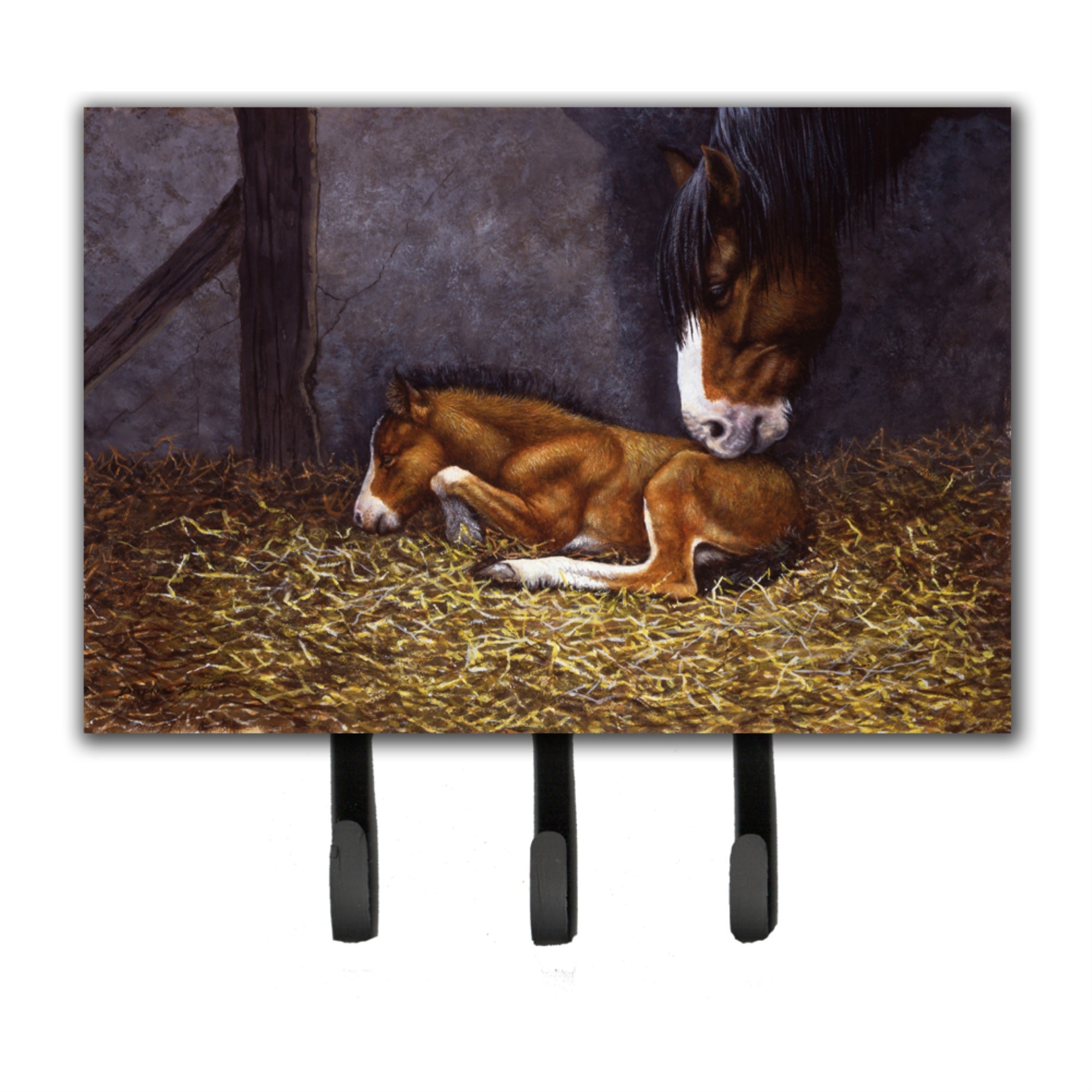 Caroline'S Treasures Horse And Her Foal Leash Or Key Holder Bdba0207Th68, Triple