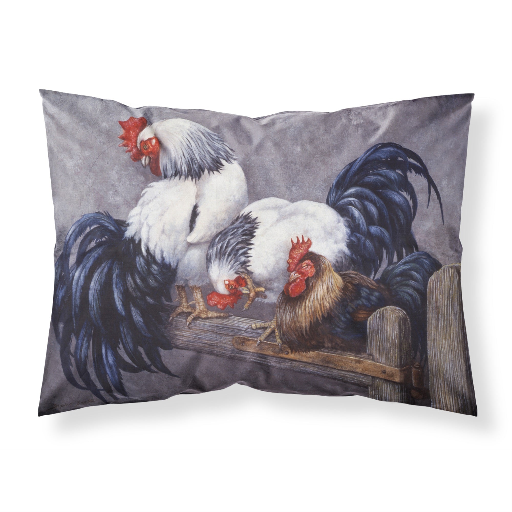 Caroline'S Treasures Roosters Roosting Printed, Polyester Envelope Closure Pillowcase, Standard, Multicolor