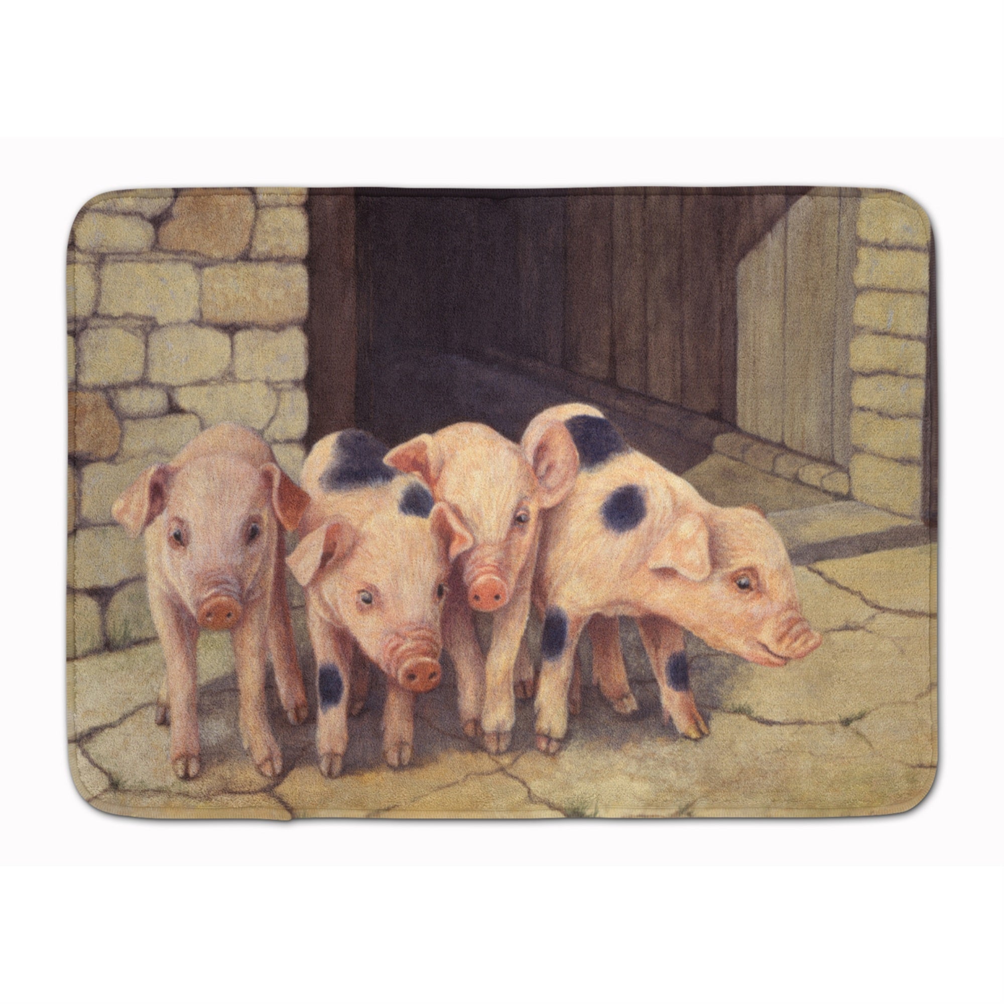 Caroline'S Treasures Pigs Piglets By Daphne Baxter Floor Mat, 19 X 27, Multicolor