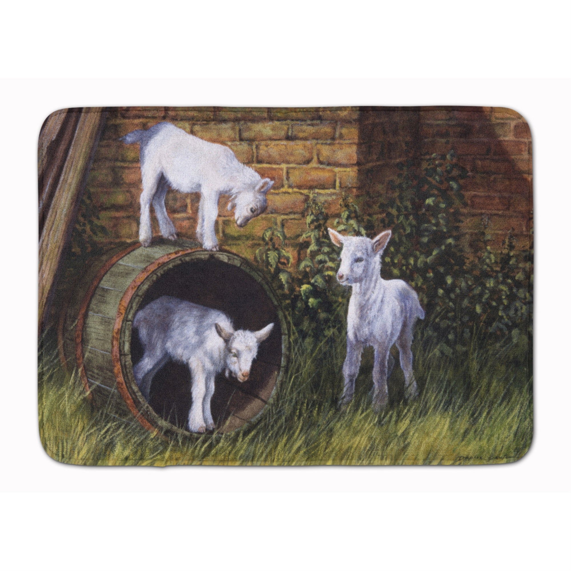 Caroline'S Treasures Goats By Daphne Baxter Floor Mat, 19 X 27, Multicolor