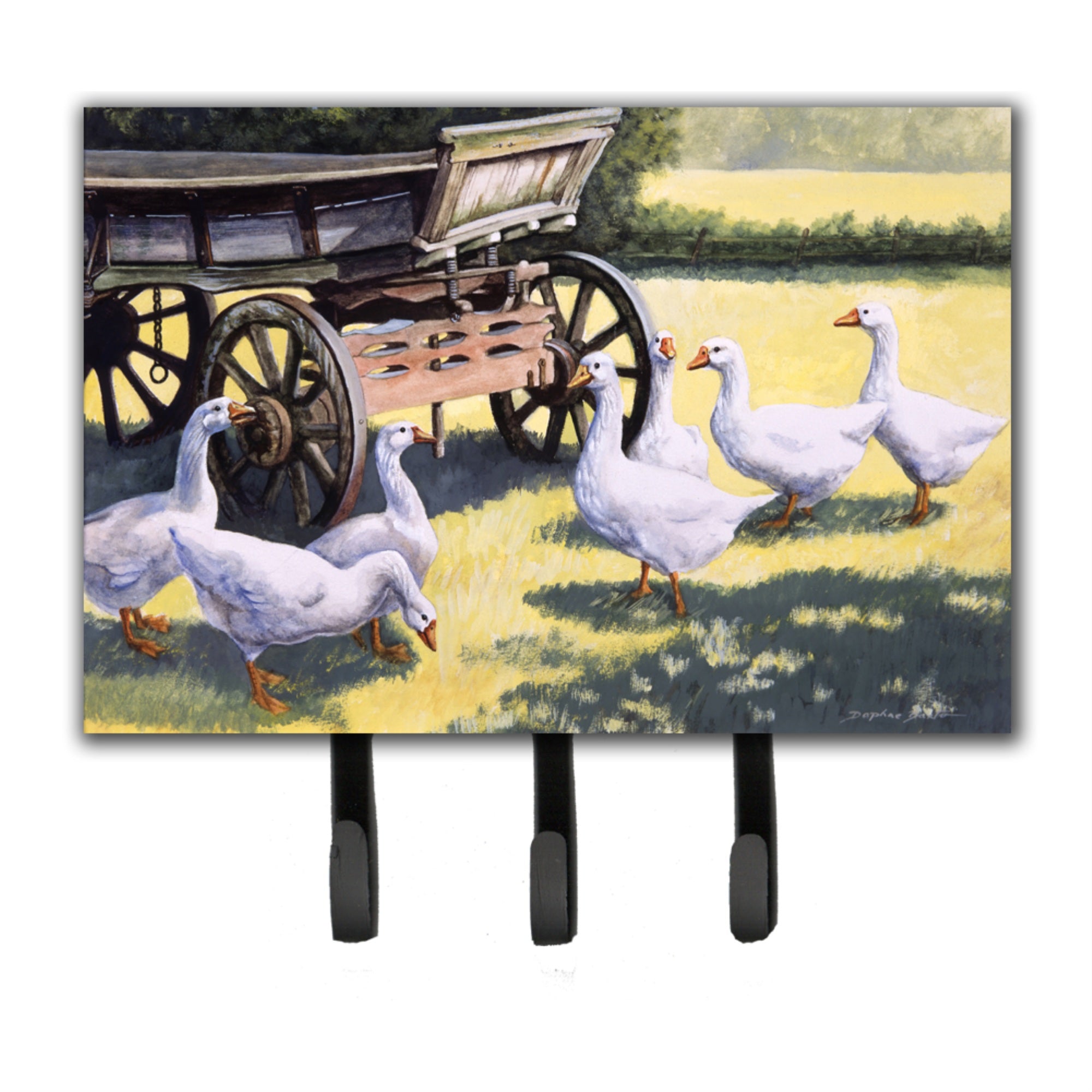 Caroline'S Treasures Geese By Daphne Baxter Leash Or Key Holder Bdba0234Th68, Triple, Multicolor
