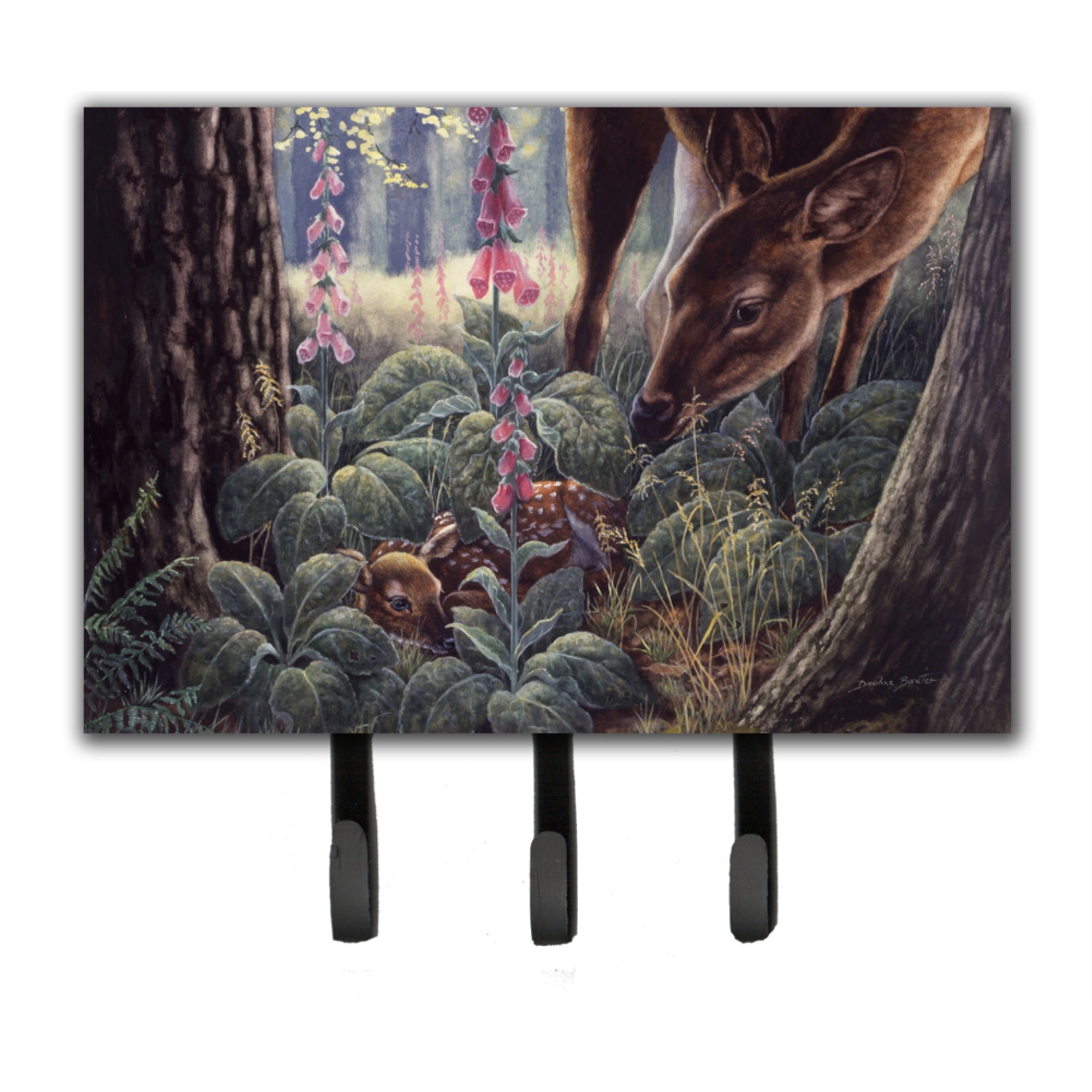 Caroline'S Treasures Doe And Fawn Deer Leash Or Key Holder Bdba0259Th68, Triple
