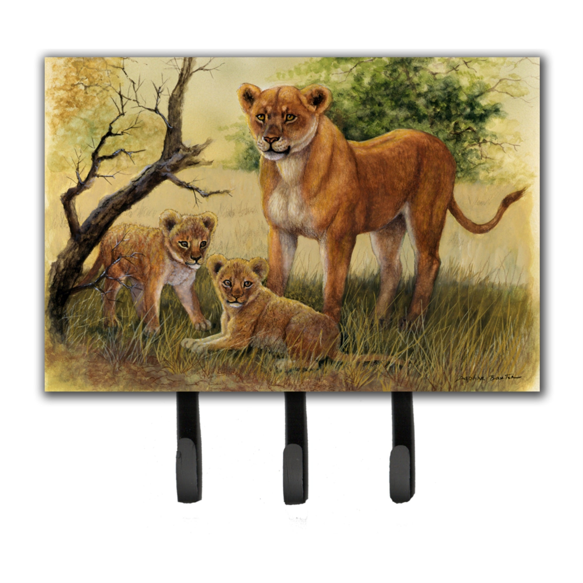 Caroline'S Treasures Lion And Cubs By Daphne Baxter Leash Or Key Holder Bdba0307Th68, Triple