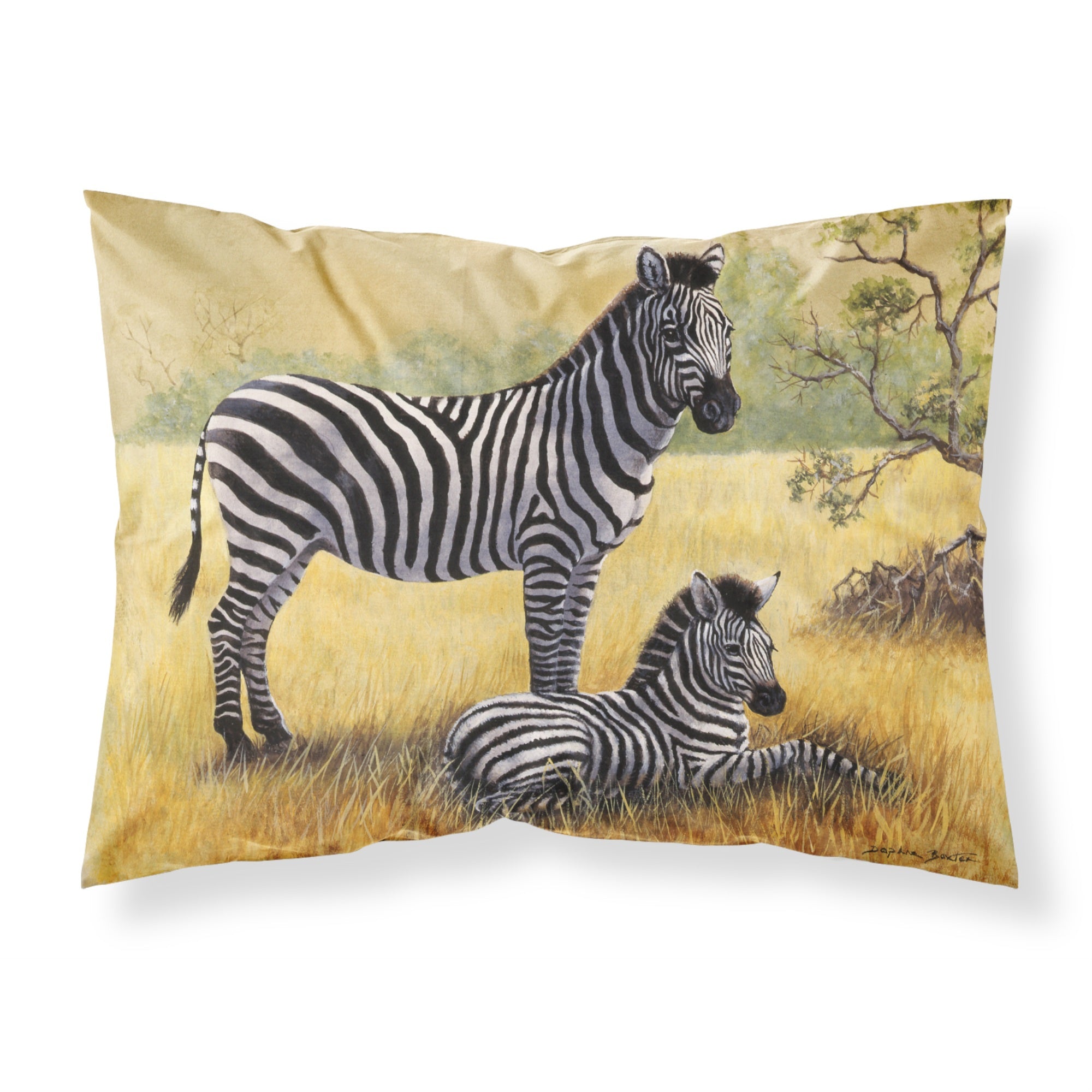 Caroline'S Treasures Zebras By Daphne Baxter Fabric Standard Pillowcase Bdba0308Pillowcase, Multicolor