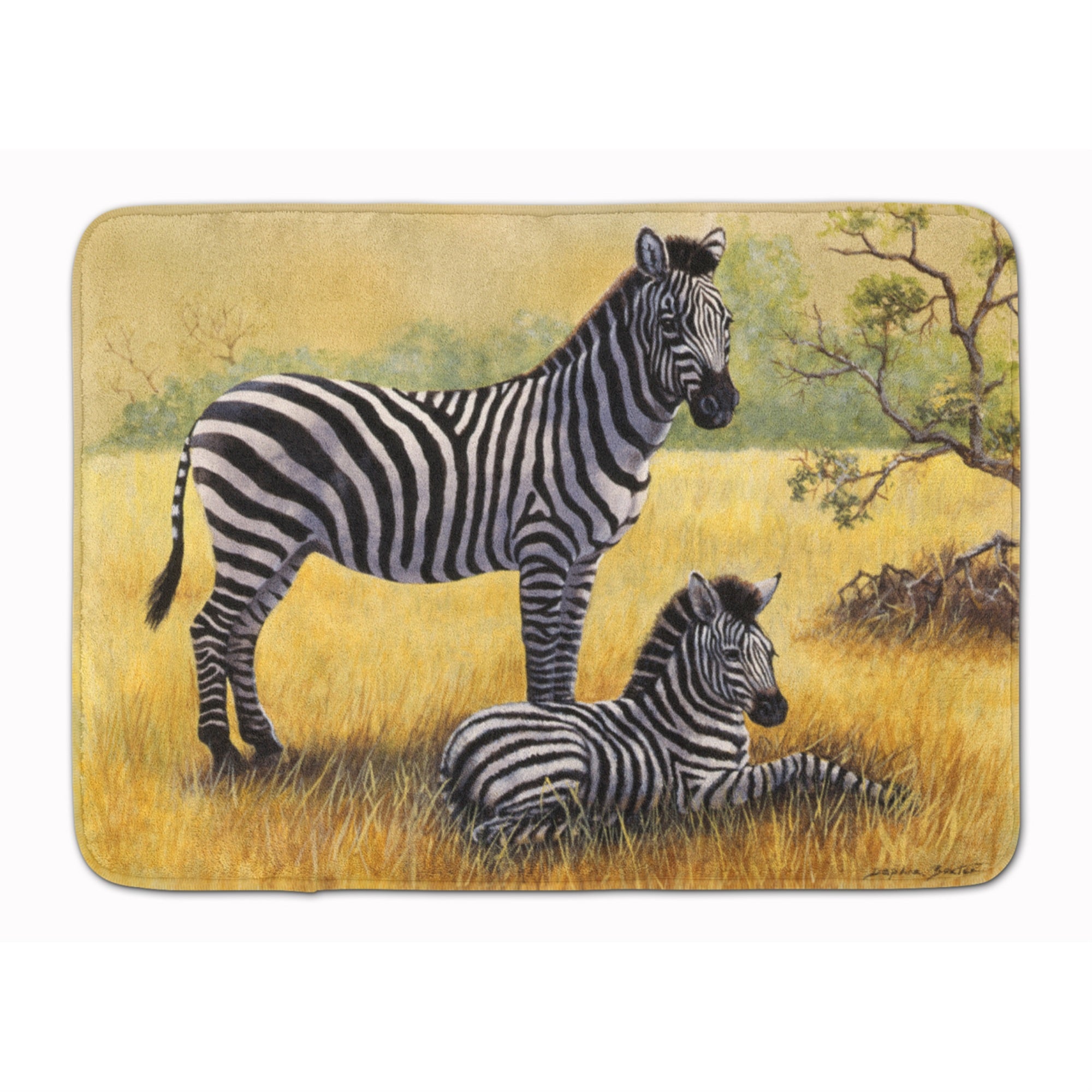 Caroline'S Treasures Zebras By Daphne Baxter Floor Mat, 19 X 27, Multicolor