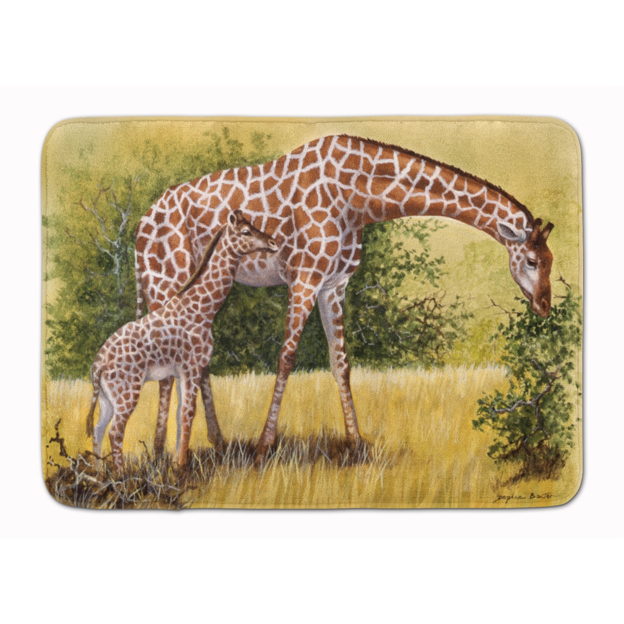 Caroline'S Treasures Giraffes By Daphne Baxter Floor Mat, 19 X 27, Multicolor