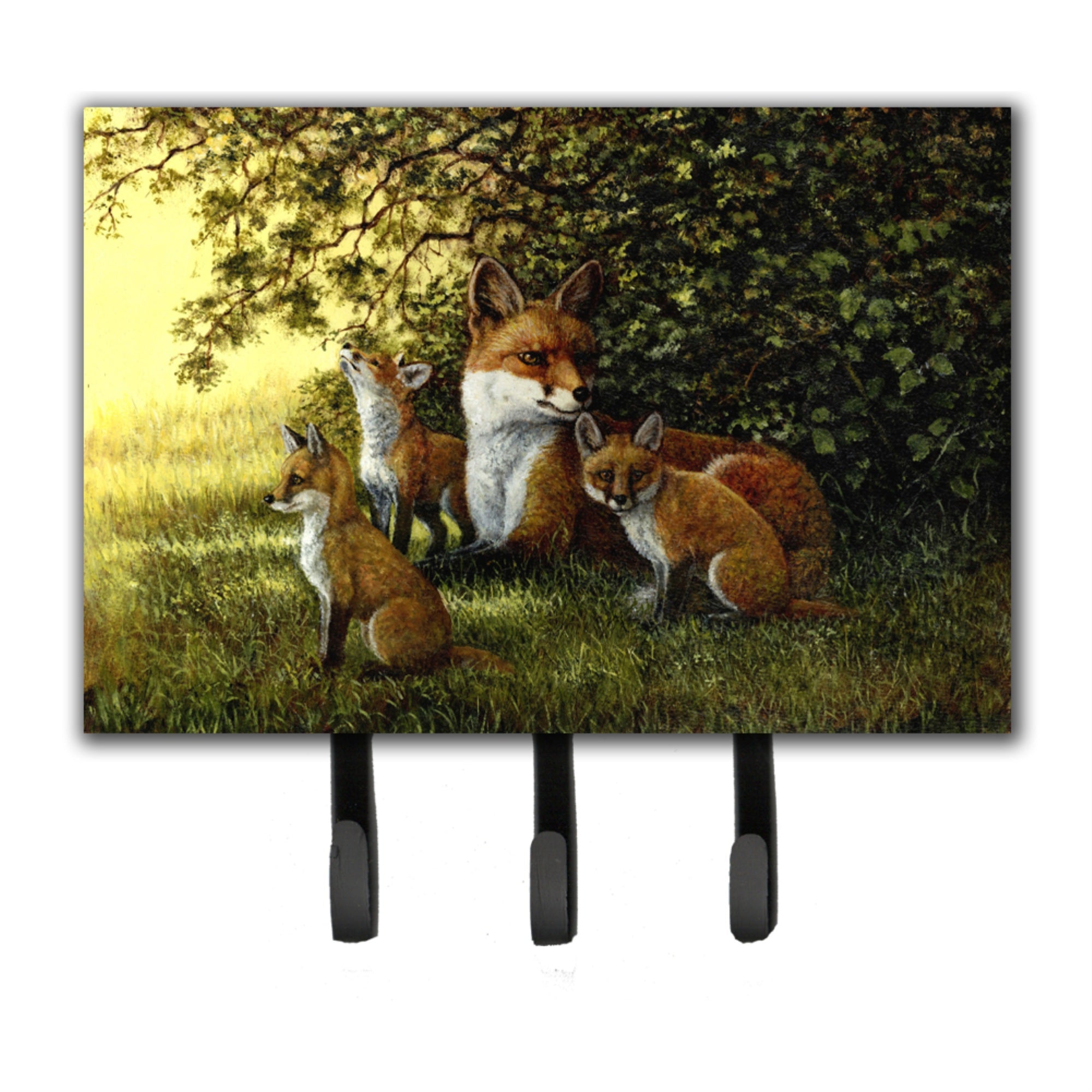 Caroline'S Treasures Foxes Resitng Under The Tree Leash Or Key Holder Bdba0382Th68, Triple