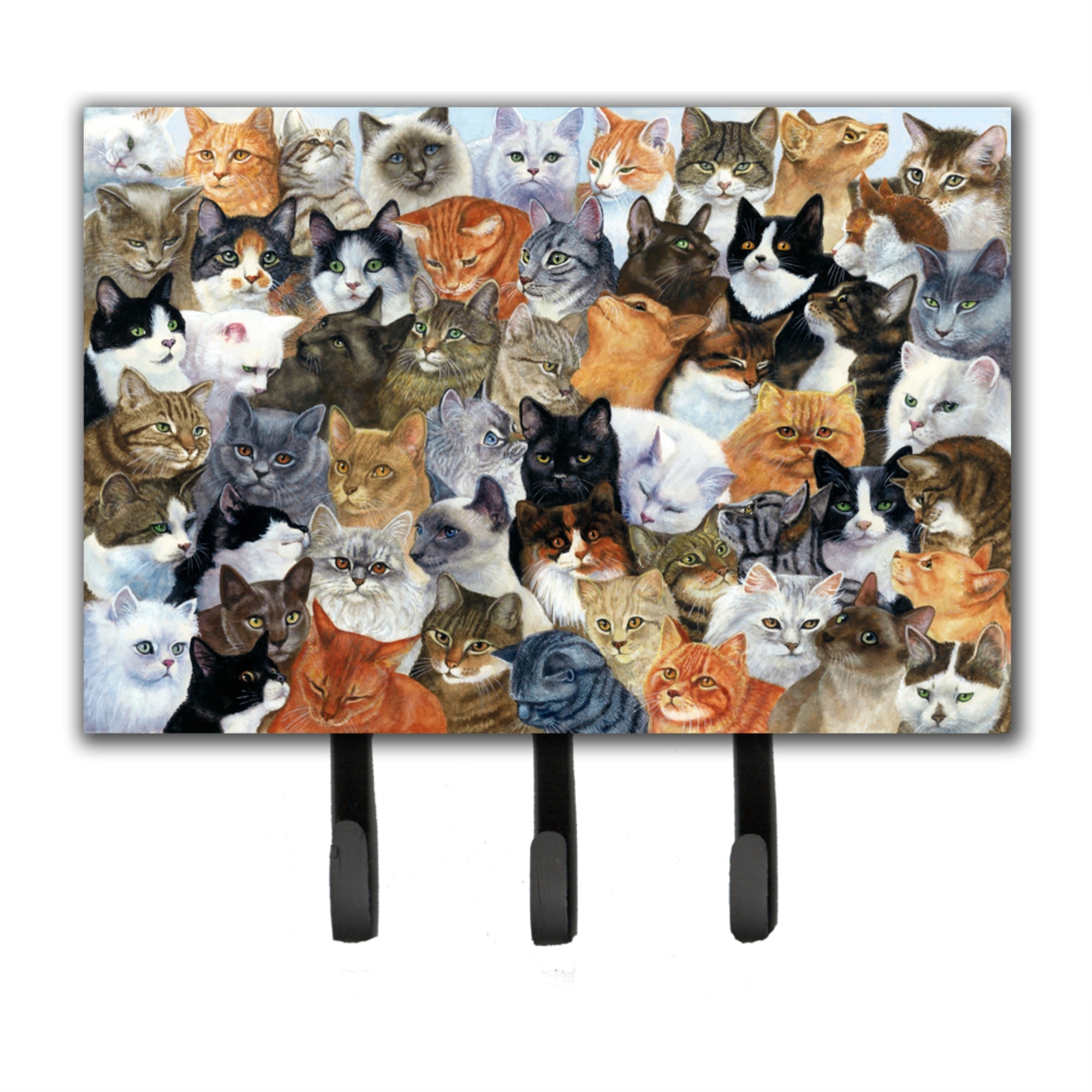 Caroline'S Treasures Bdba0414Th68 Cats Galore Leash Or Key Holder, Large, Multicolor