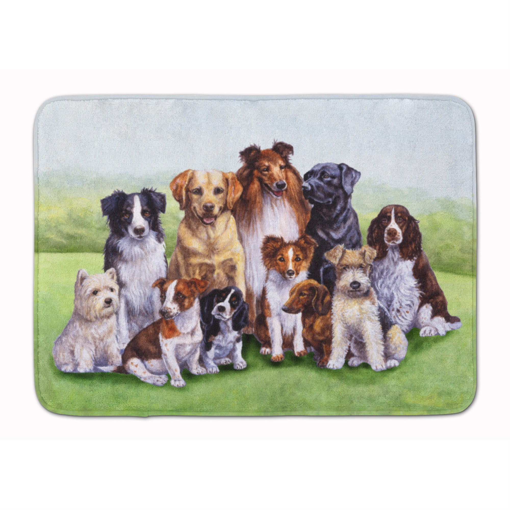 Caroline'S Treasures Springtime Dogs Floor Mat, 19 X 27, Multicolor