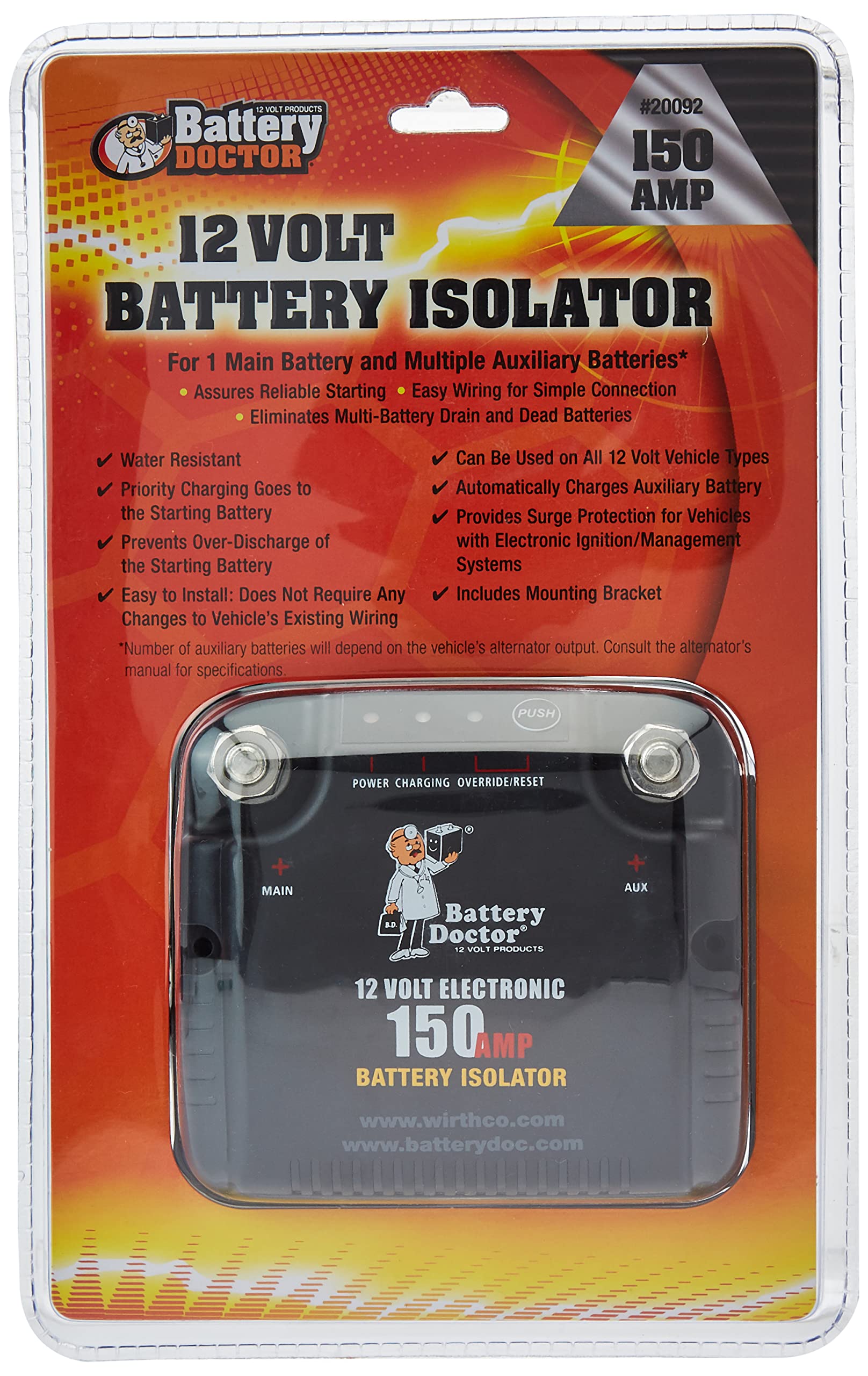 BATTERY DOC BATTERY ISOLATOR 12V / 75 AMP / 150 AMP PEAK