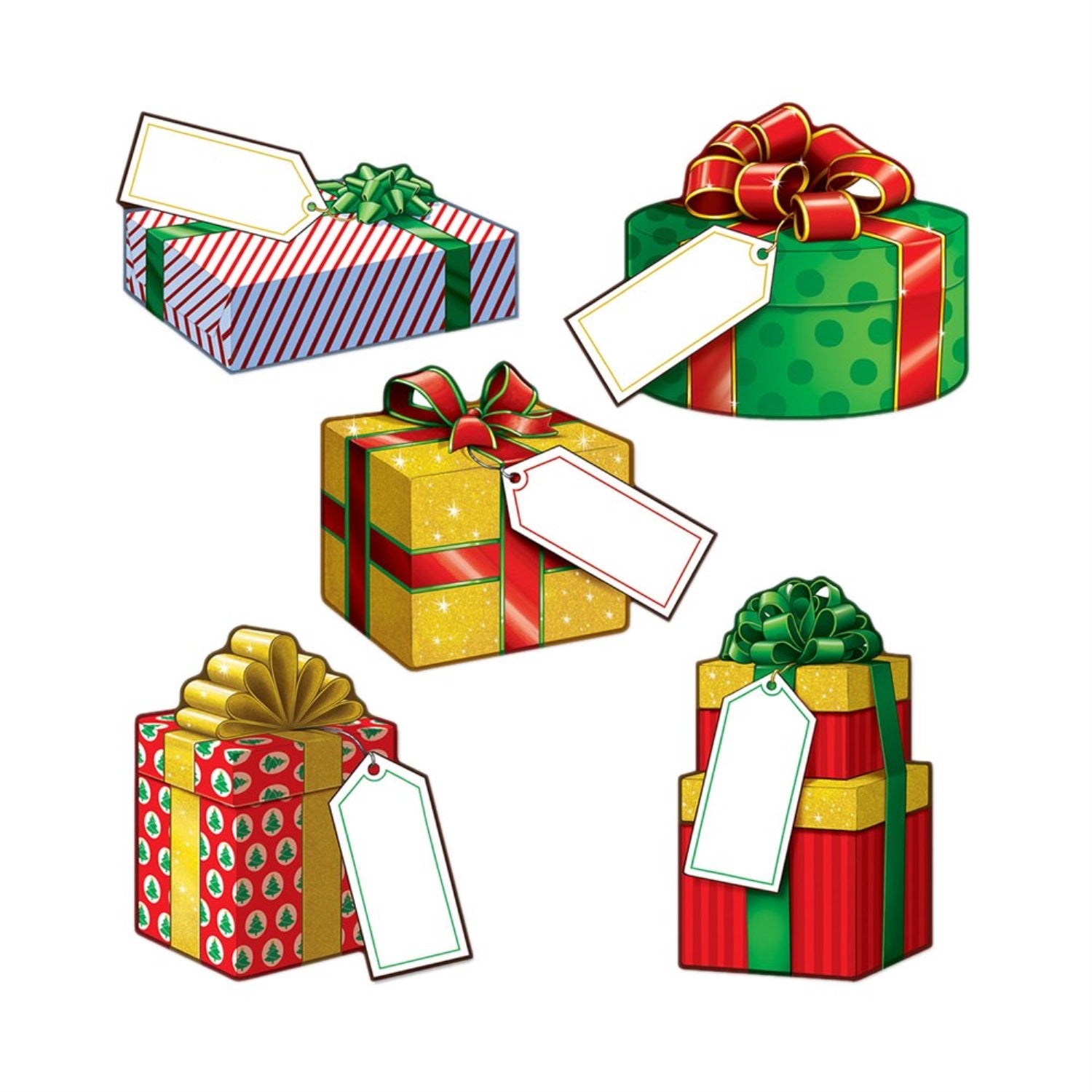 Mini Christmas Gift Cutouts (Pack Of 24)