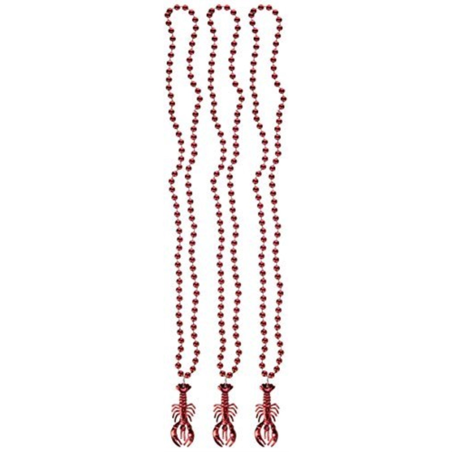 Beads W/Crawfish Medallion (Pack Of 12)