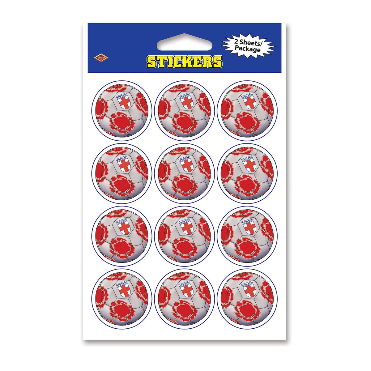 Stickers - England (Pack Of 12)