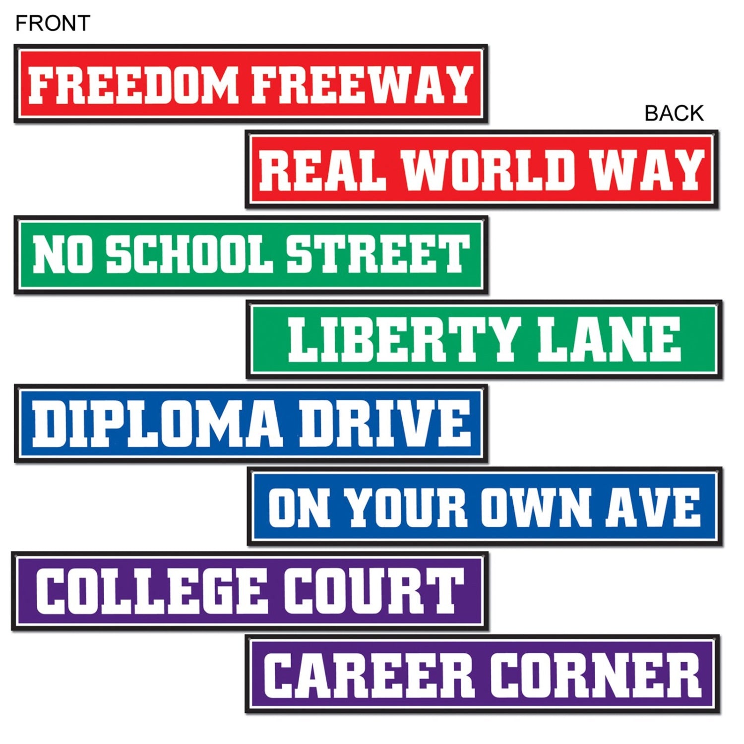 Graduation Street Sign Cutouts (Pack Of 12)