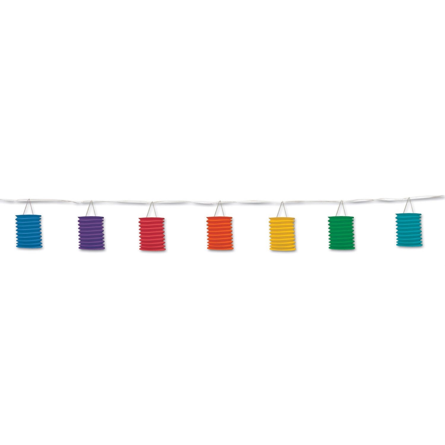 Rainbow Lantern Garland (Pack Of 6)