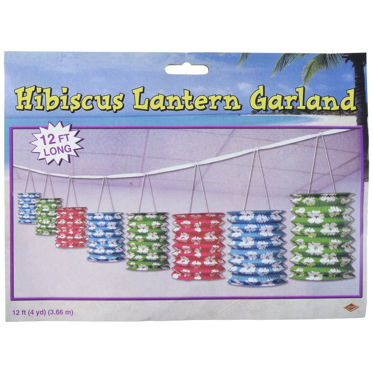 Hibiscus Lantern Garland (Pack Of 6)