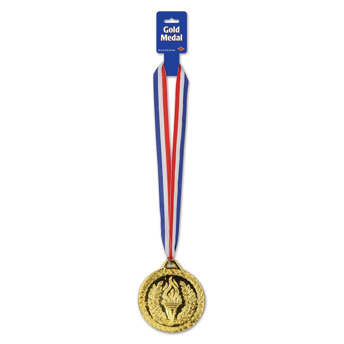 Gold Medal W/Ribbon (Pack Of 12)