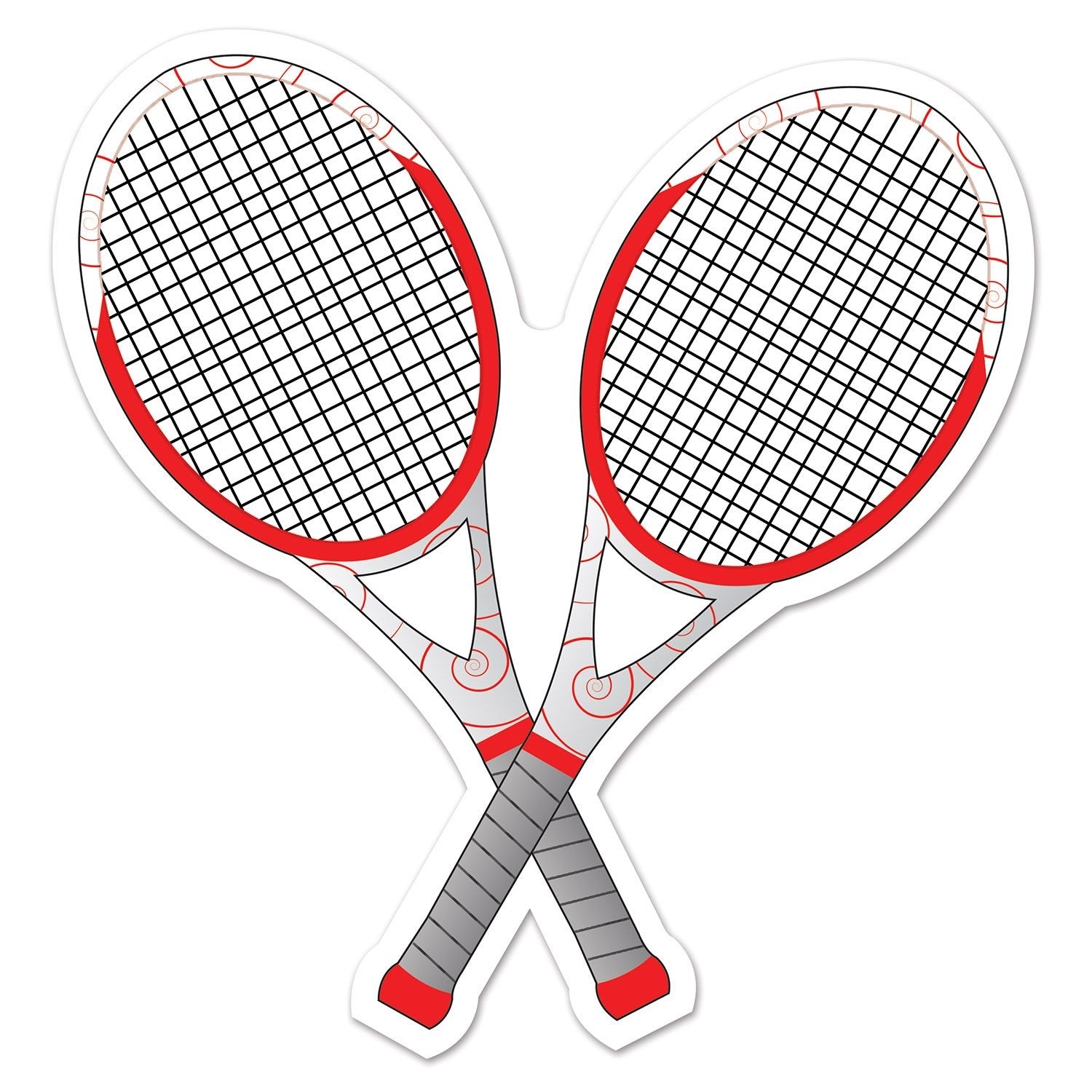 Tennis Racquets Cutout (Pack Of 12)