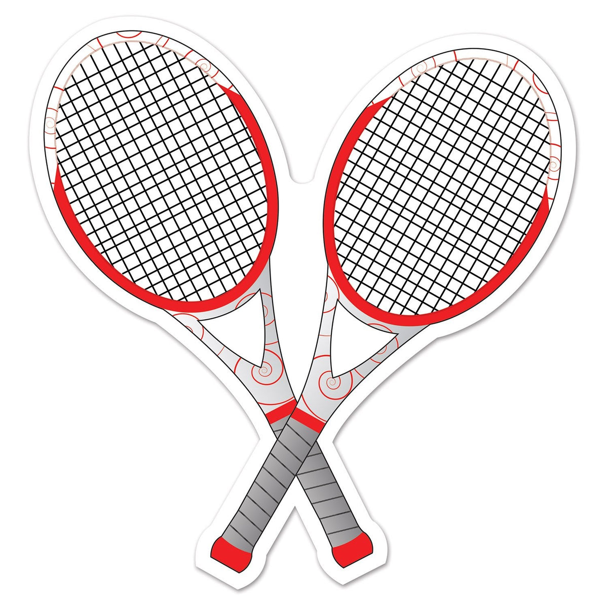 Tennis Racquets Cutout (Pack Of 12)
