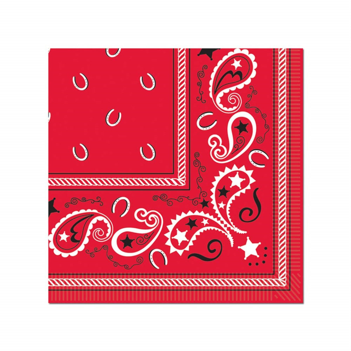 Bandana Beverage Napkins (Pack Of 12)