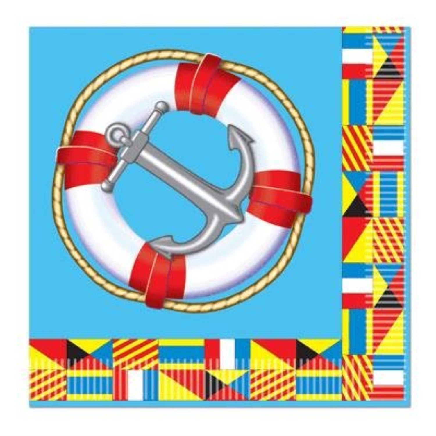 Nautical Beverage Napkins (Pack Of 12)