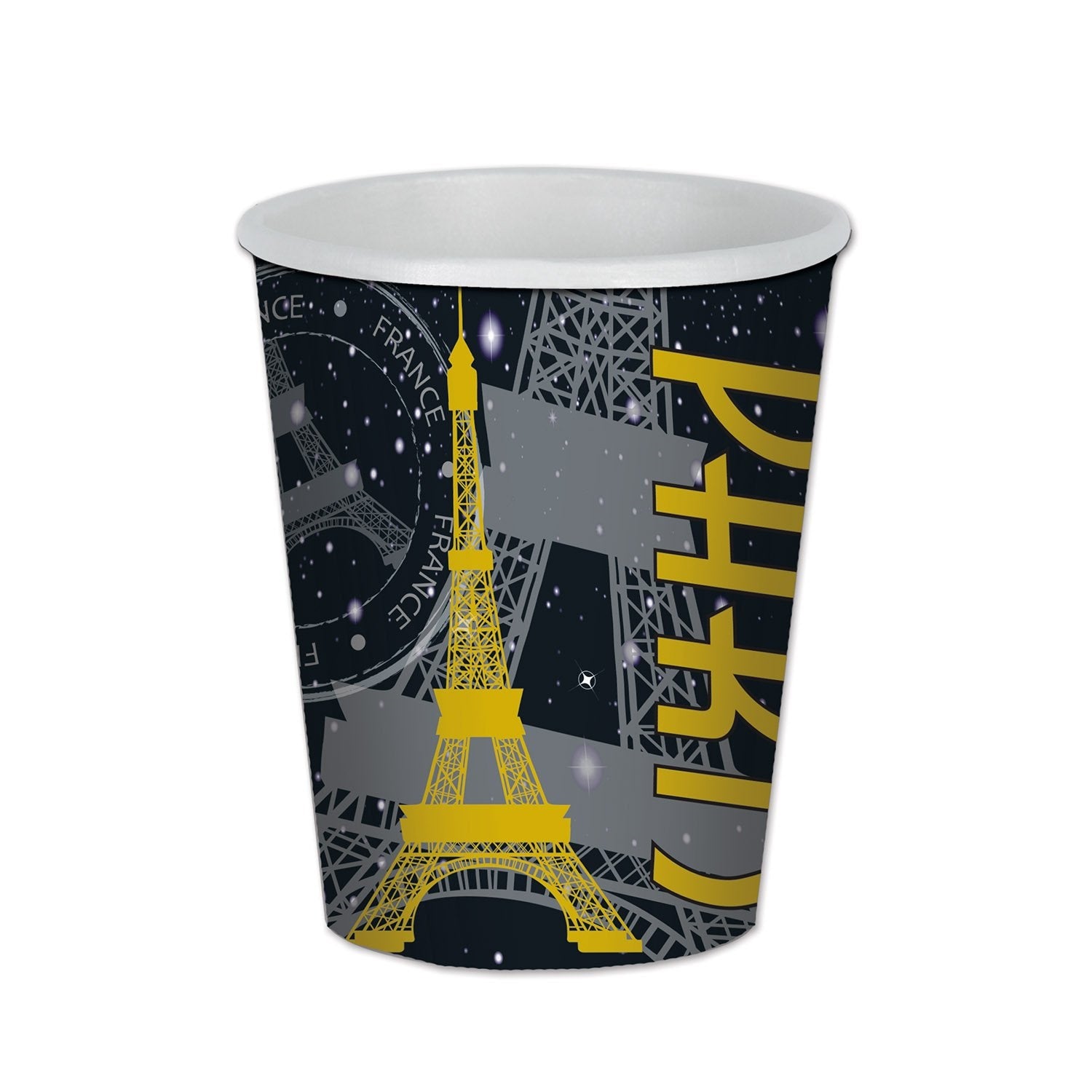 Paris Beverage Cups (Pack Of 12)