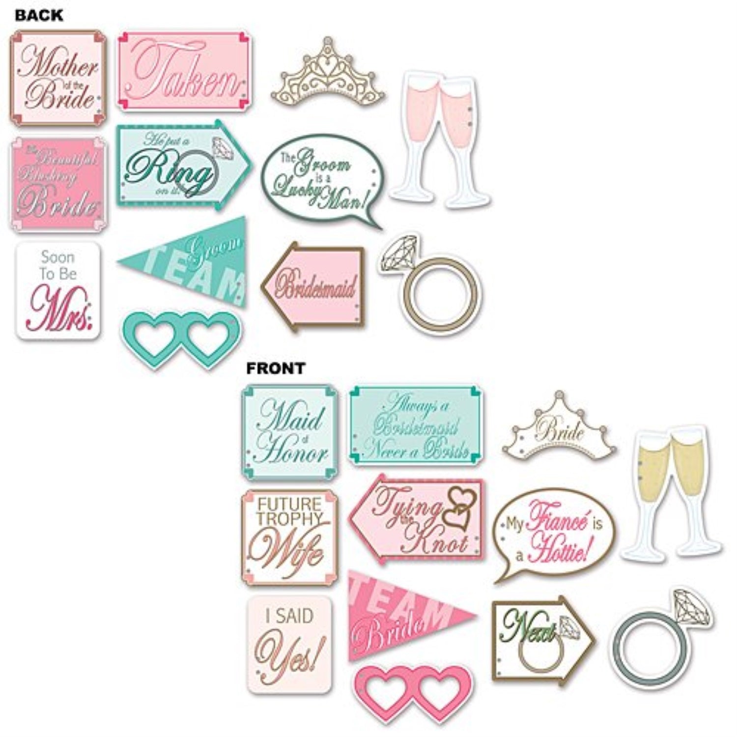 Wedding Shower Photo Fun Signs (Pack Of 12)