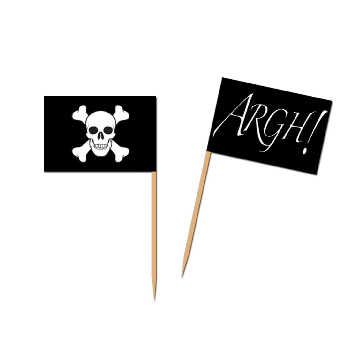 Pirate Flag Picks (Pack Of 12)