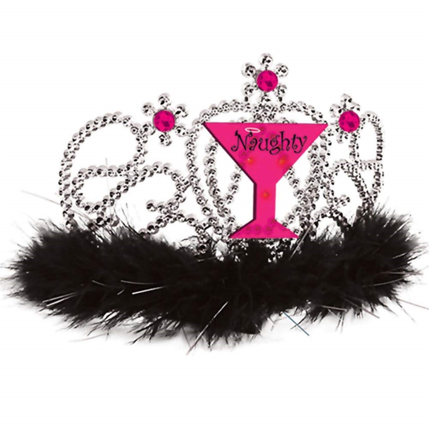 Plastic Light-Up Naughty Girl Tiara (Pack Of 6)