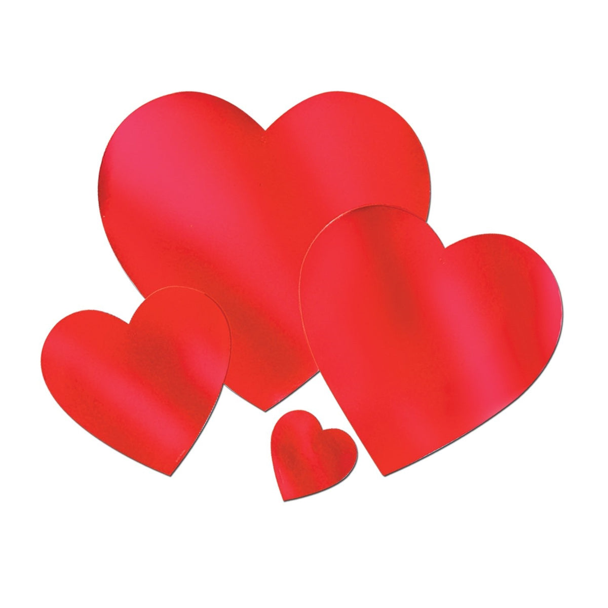 Foil Heart Cutout (Pack Of 72)