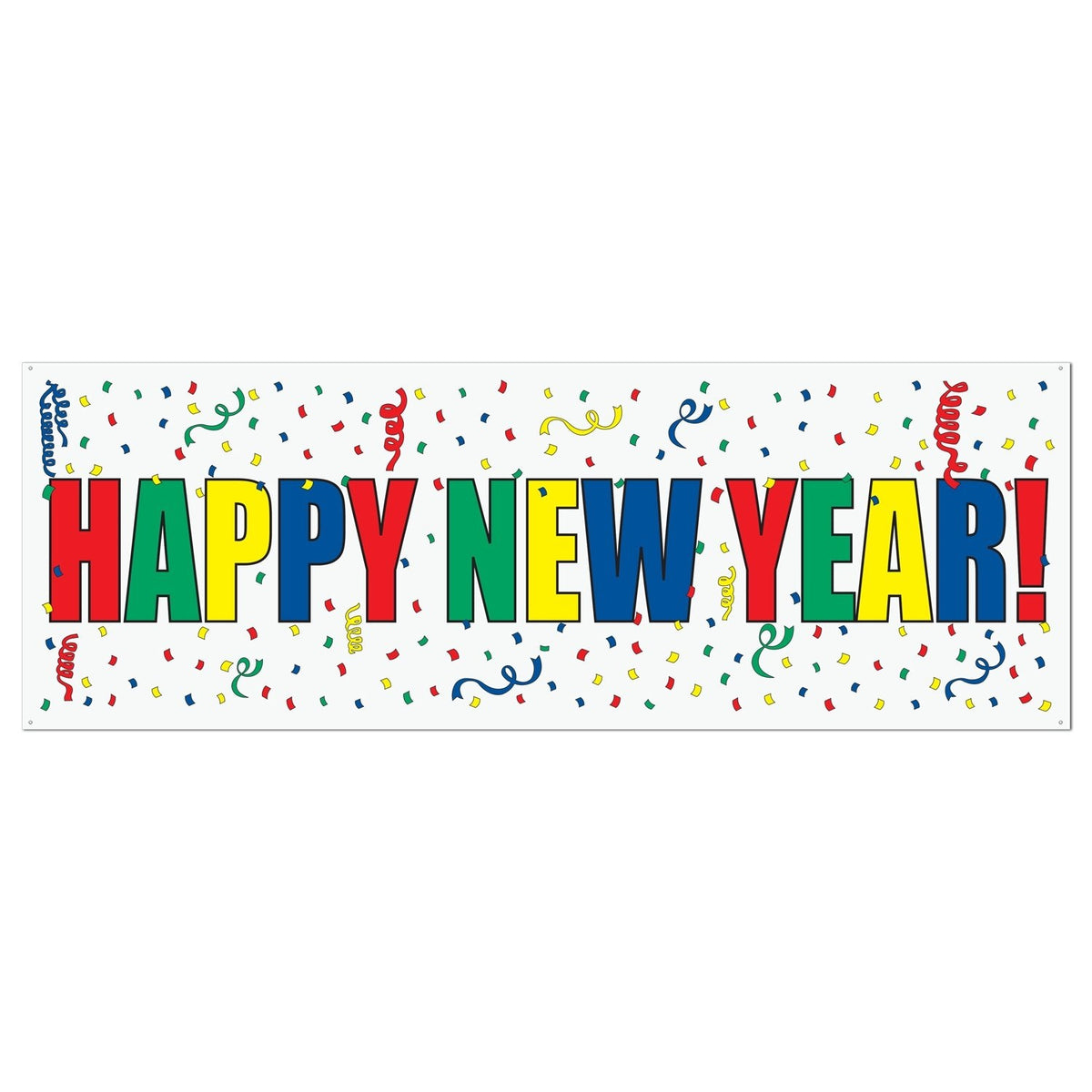Happy New Year Sign Banner (Pack Of 12)