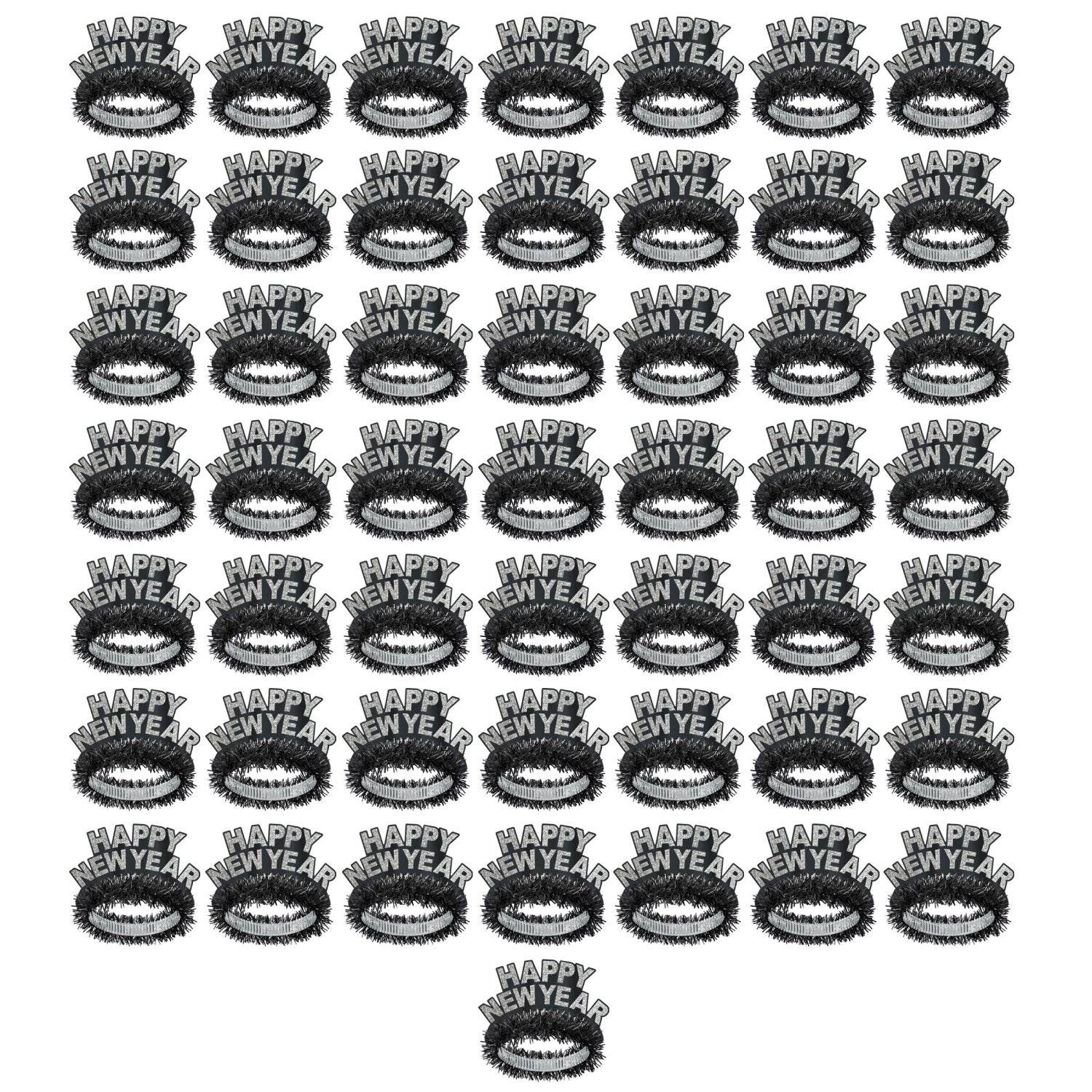 Black & Silver Hny Regal Tiara (Pack Of 50)