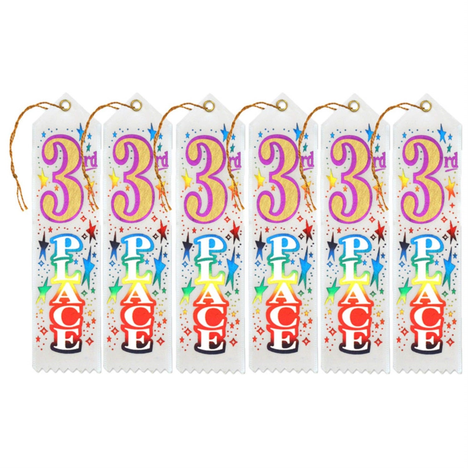 3Rd Place Award Ribbon (Pack Of 6)
