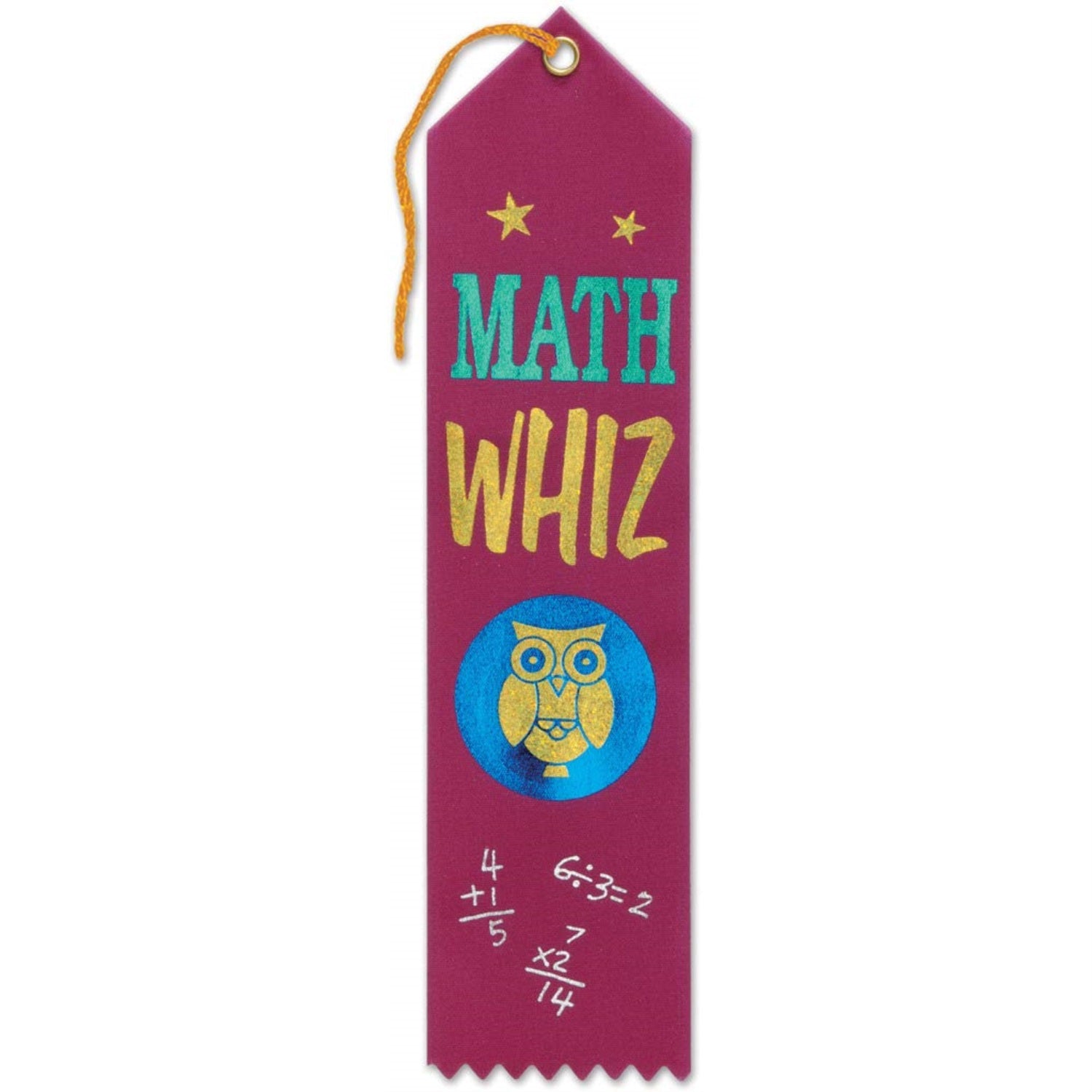 Math Whiz Award Ribbon (Pack Of 6)