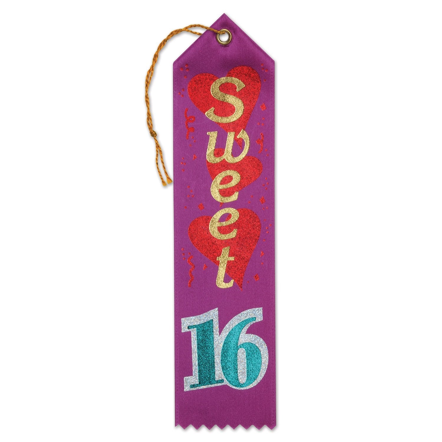 Sweet Sixteen Award Ribbon (Pack Of 6)