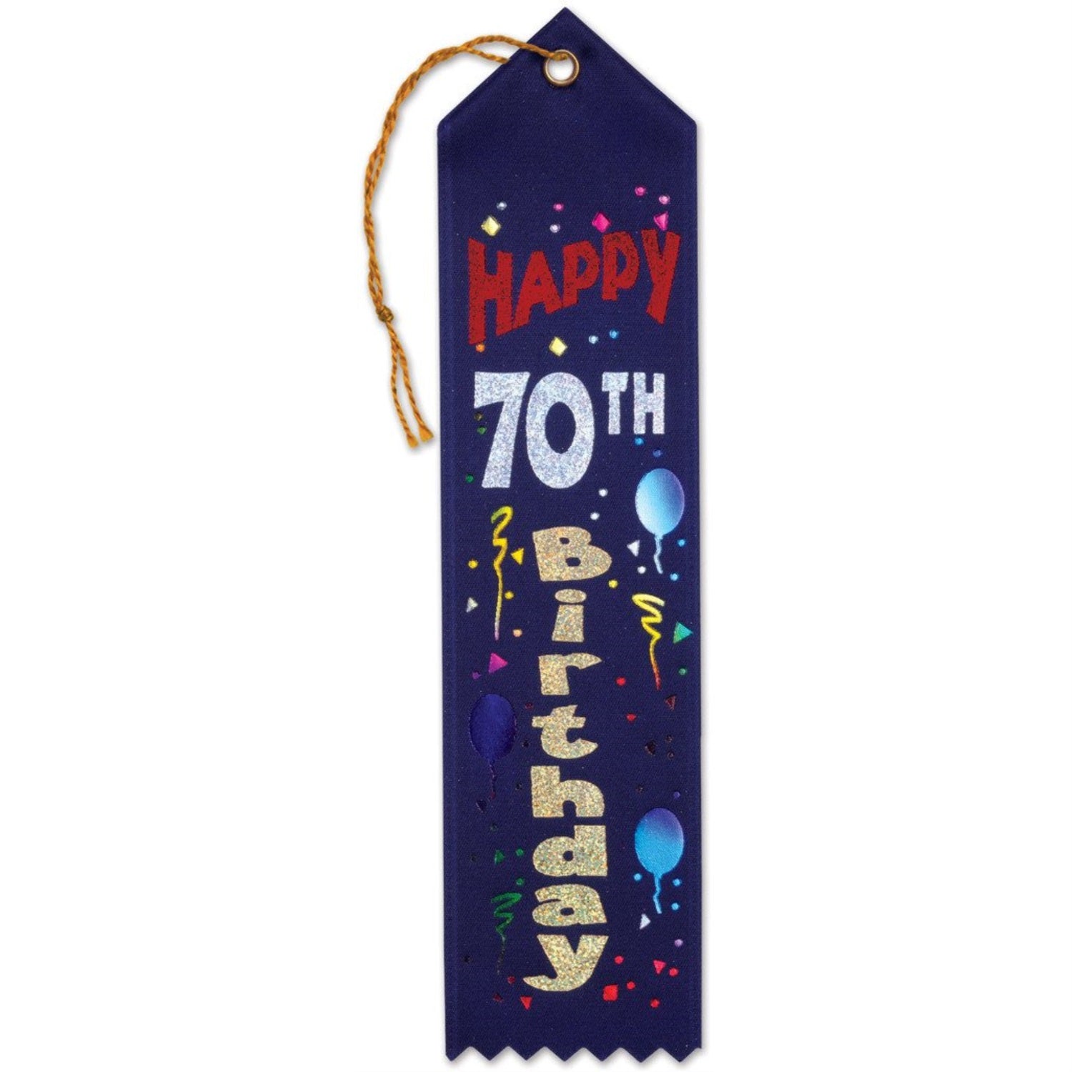 Happy 70Th Birthday Award Ribbon (Pack Of 6)