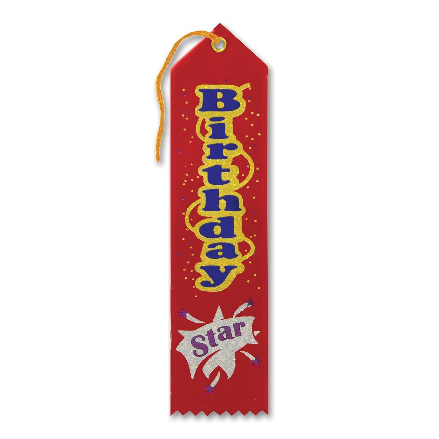 Birthday Star Award Ribbon (Pack Of 6)