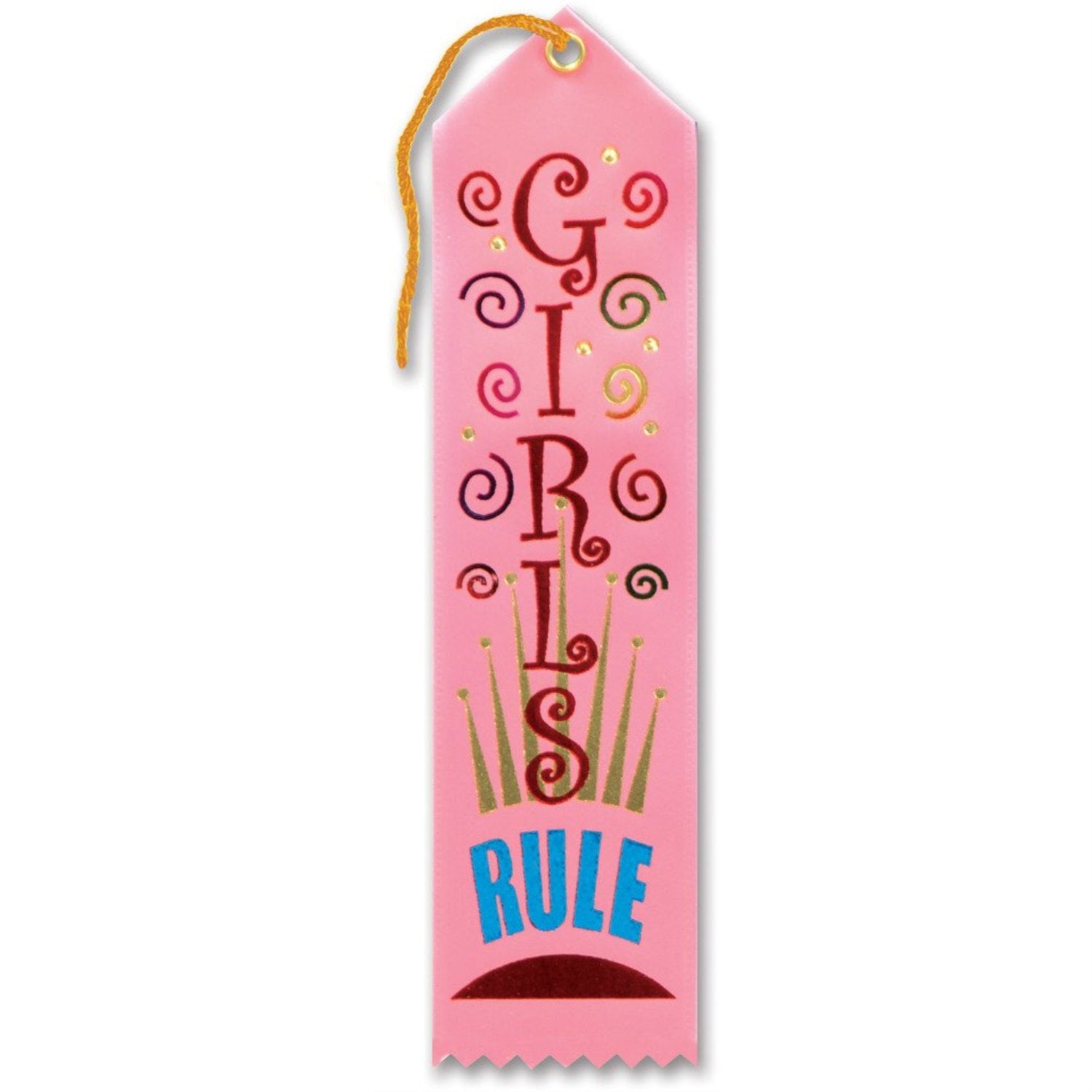 Girls Rule Award Ribbon (Pack Of 6)