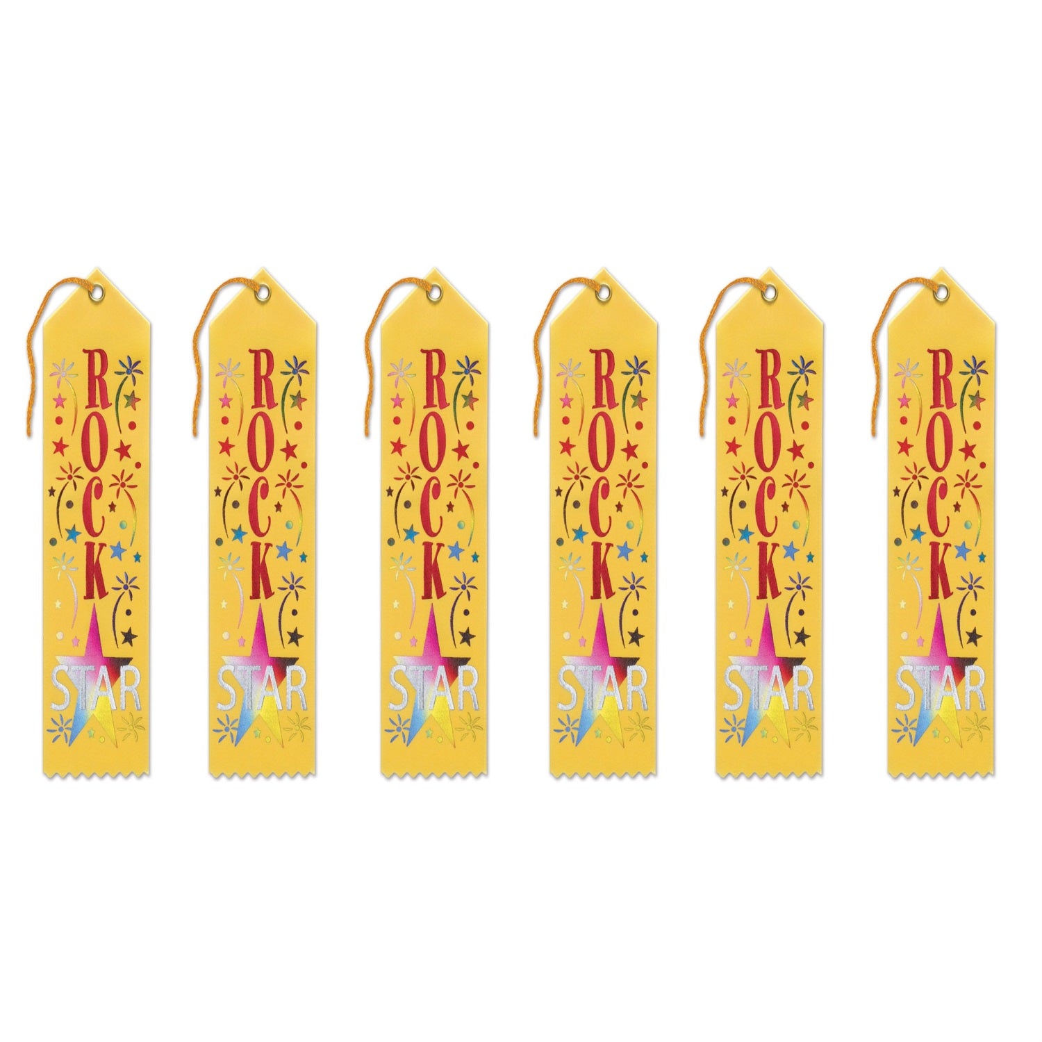 Rock Star Award Ribbon (Pack Of 6)