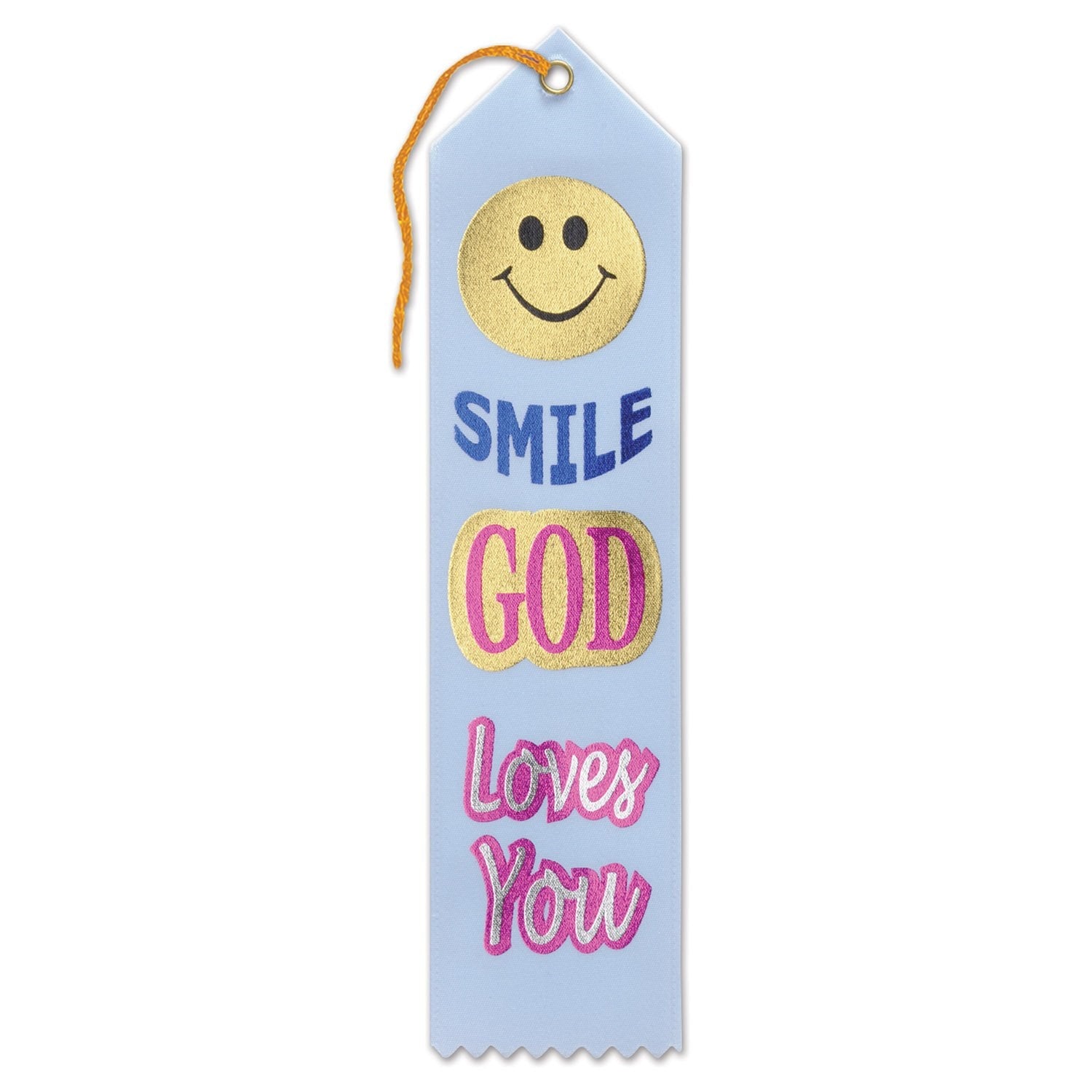 Smile, God Loves You Ribbon (Pack Of 6)