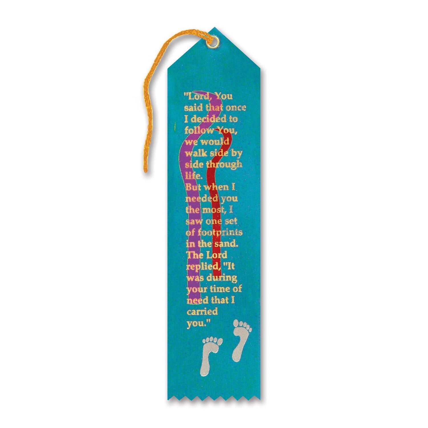 Footprints In The Sand Ribbon (Pack Of 6)
