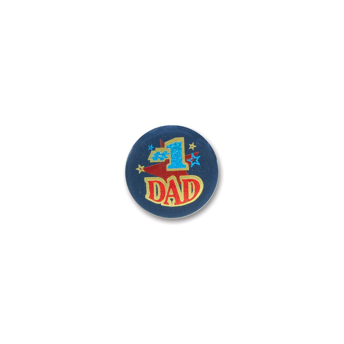 #1 Dad Satin Button (Pack Of 6)