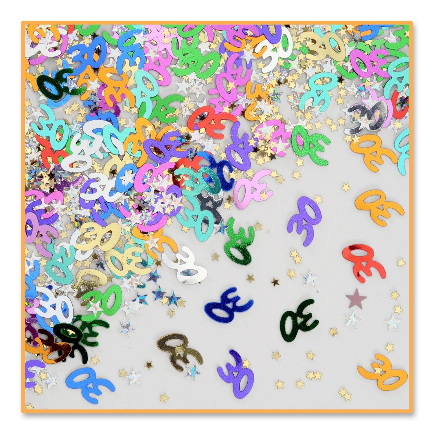 30 & Stars Confetti (Pack Of 6)