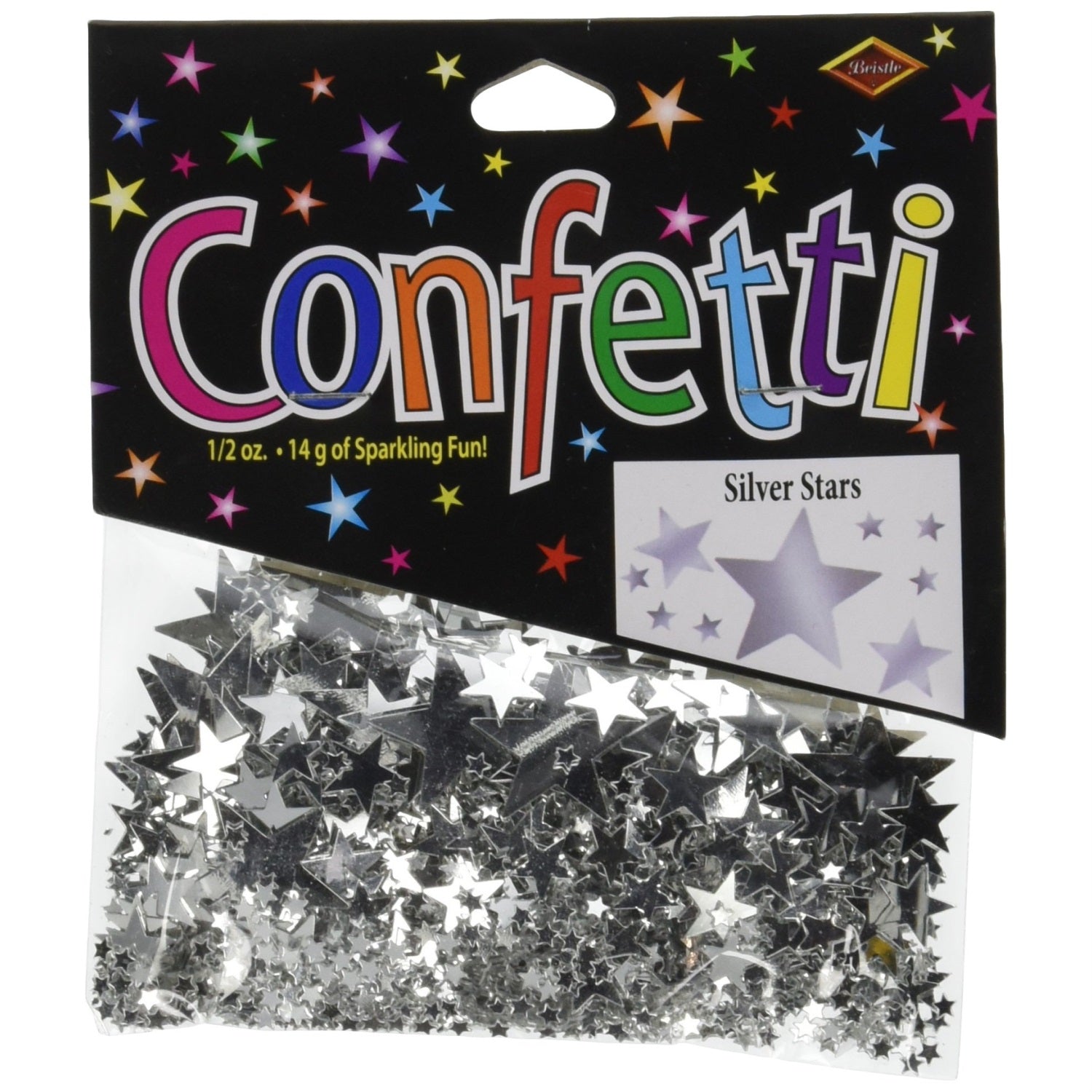 Silver Stars Confetti (Pack Of 6)