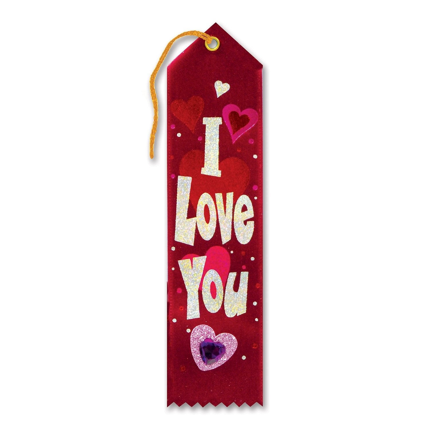 I Love You Jeweled Ribbon (Pack Of 6)