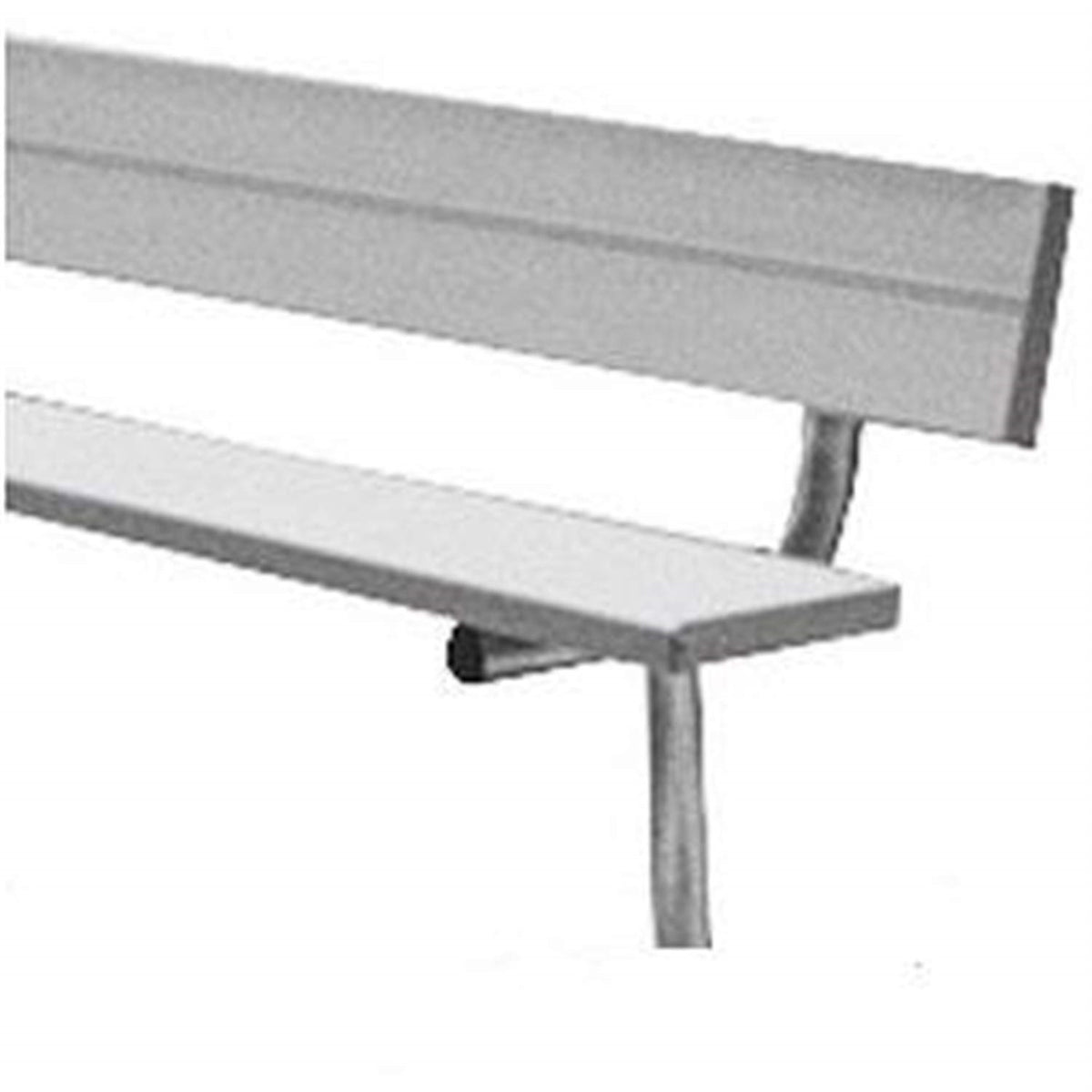 15' Permanent Bench W/ Back