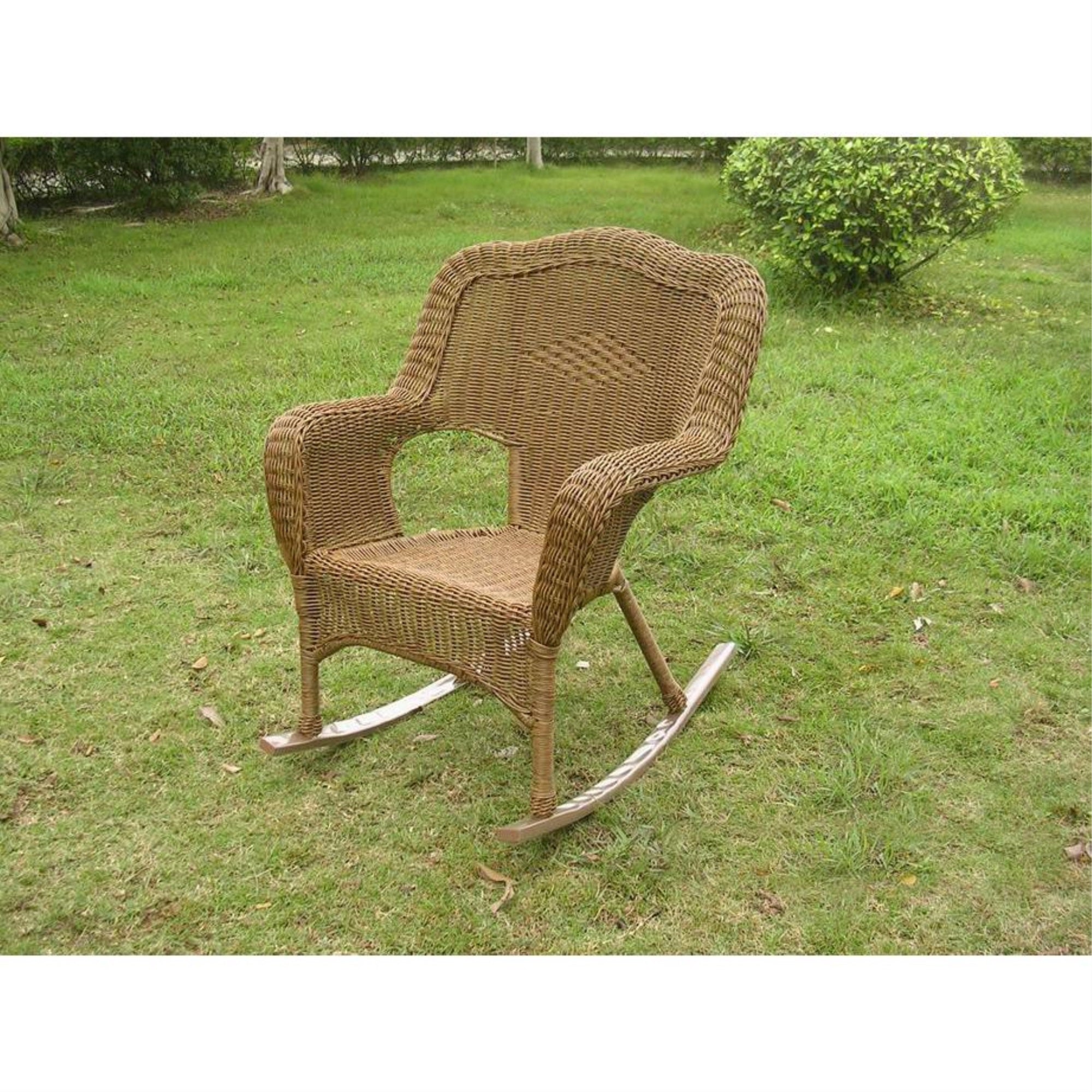 Camelback Resin Wicker Rocker